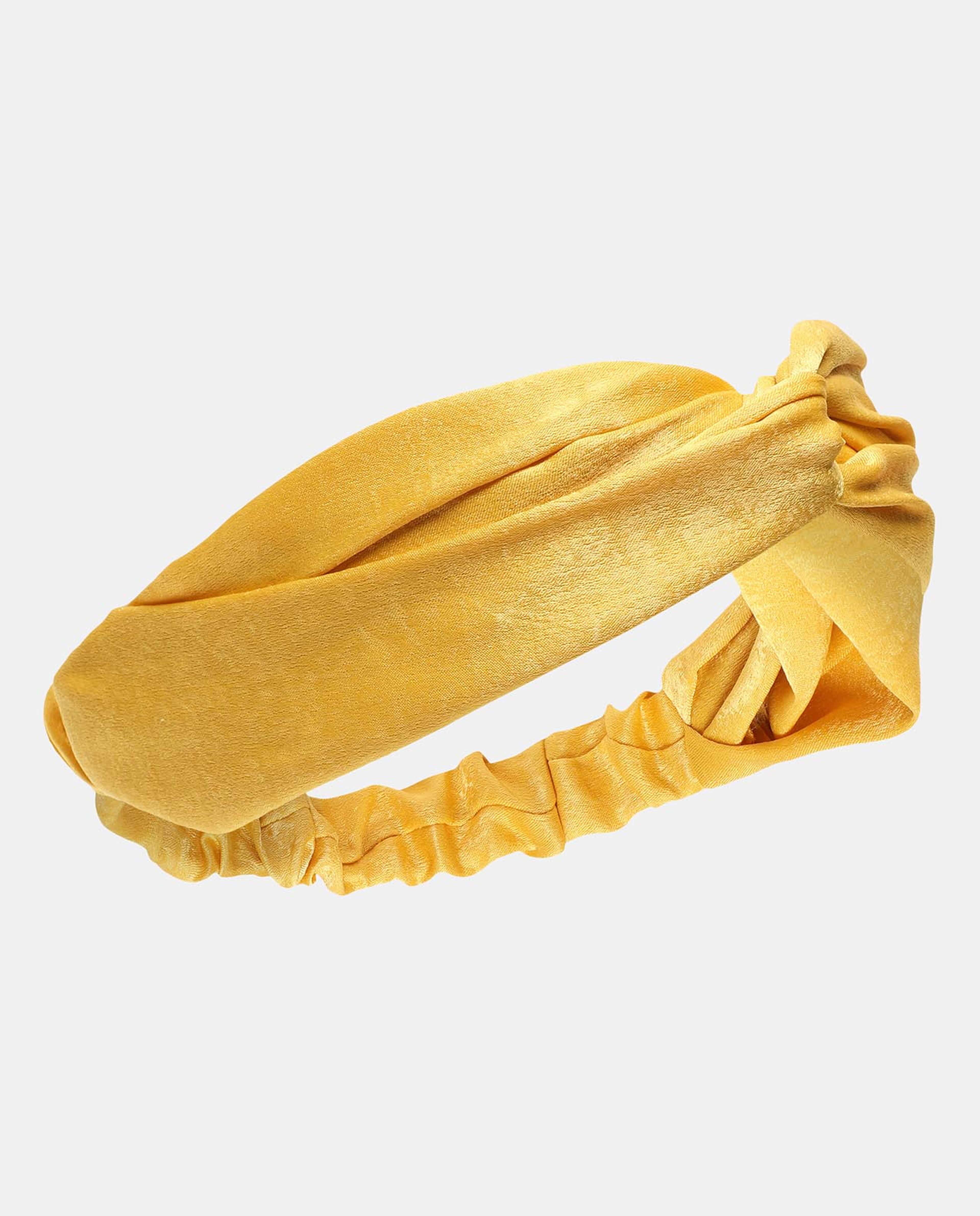 Mustard Knitted Soft Turban Bow Caps