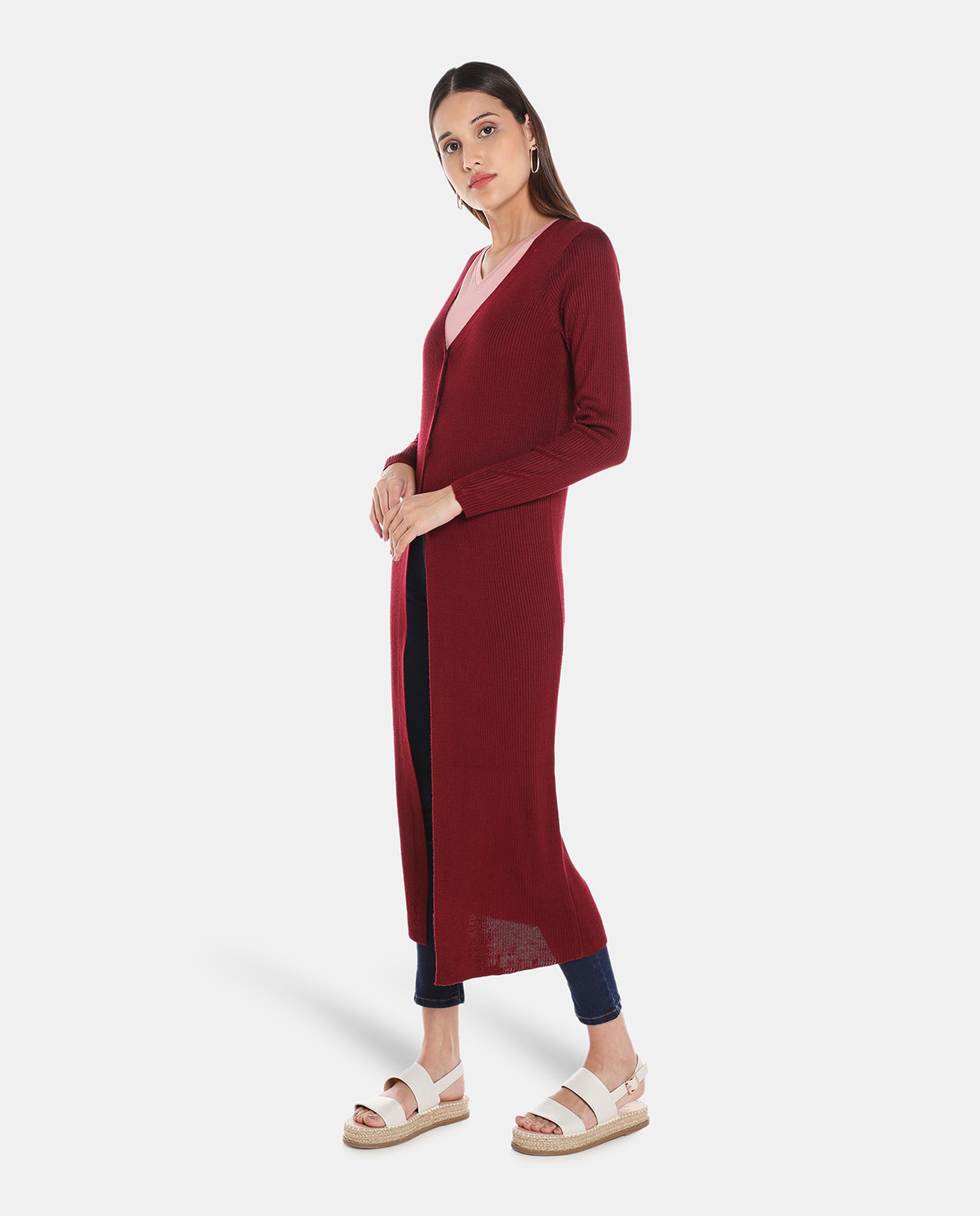 Red Acrylic Cardigan
