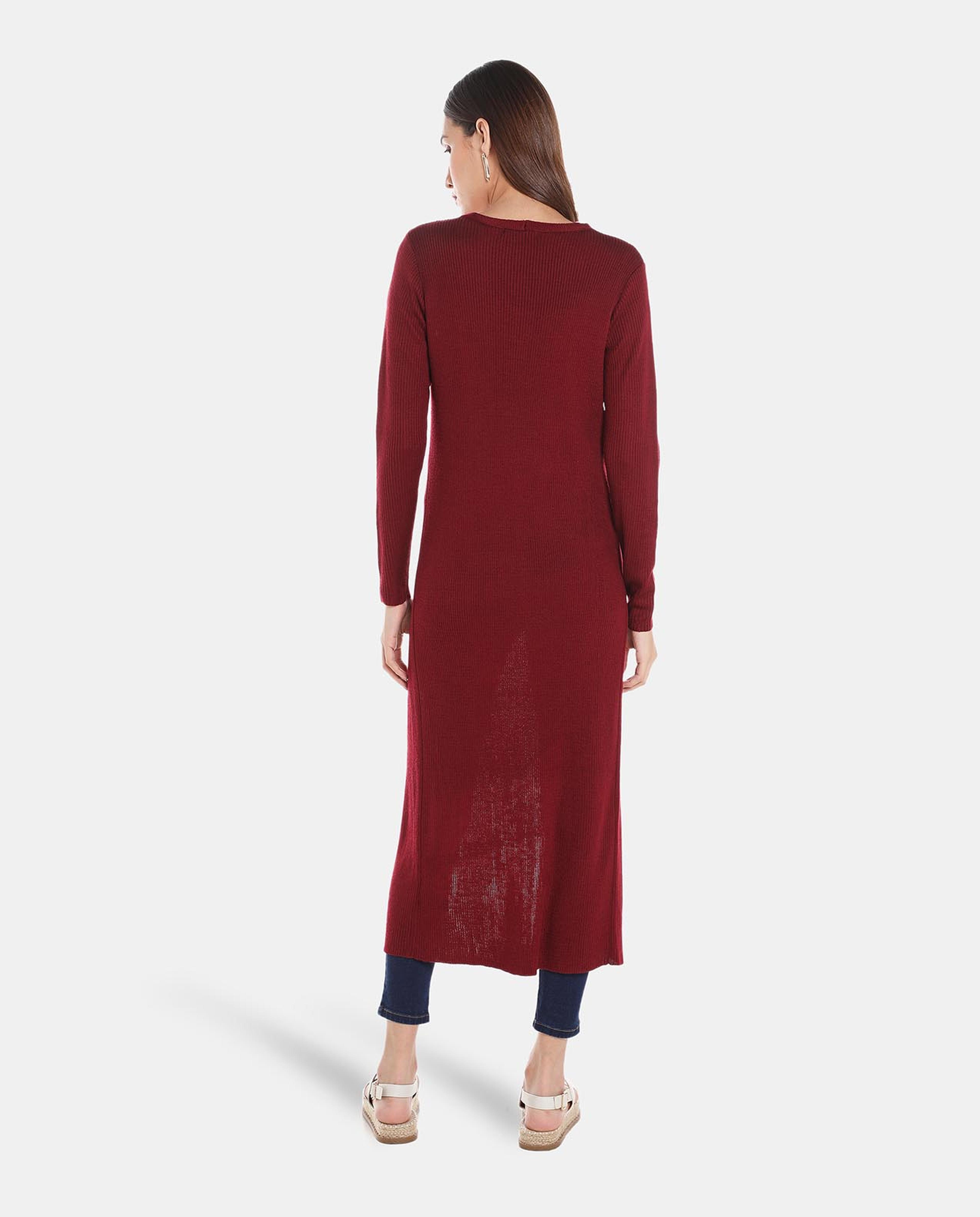 Red Acrylic Cardigan
