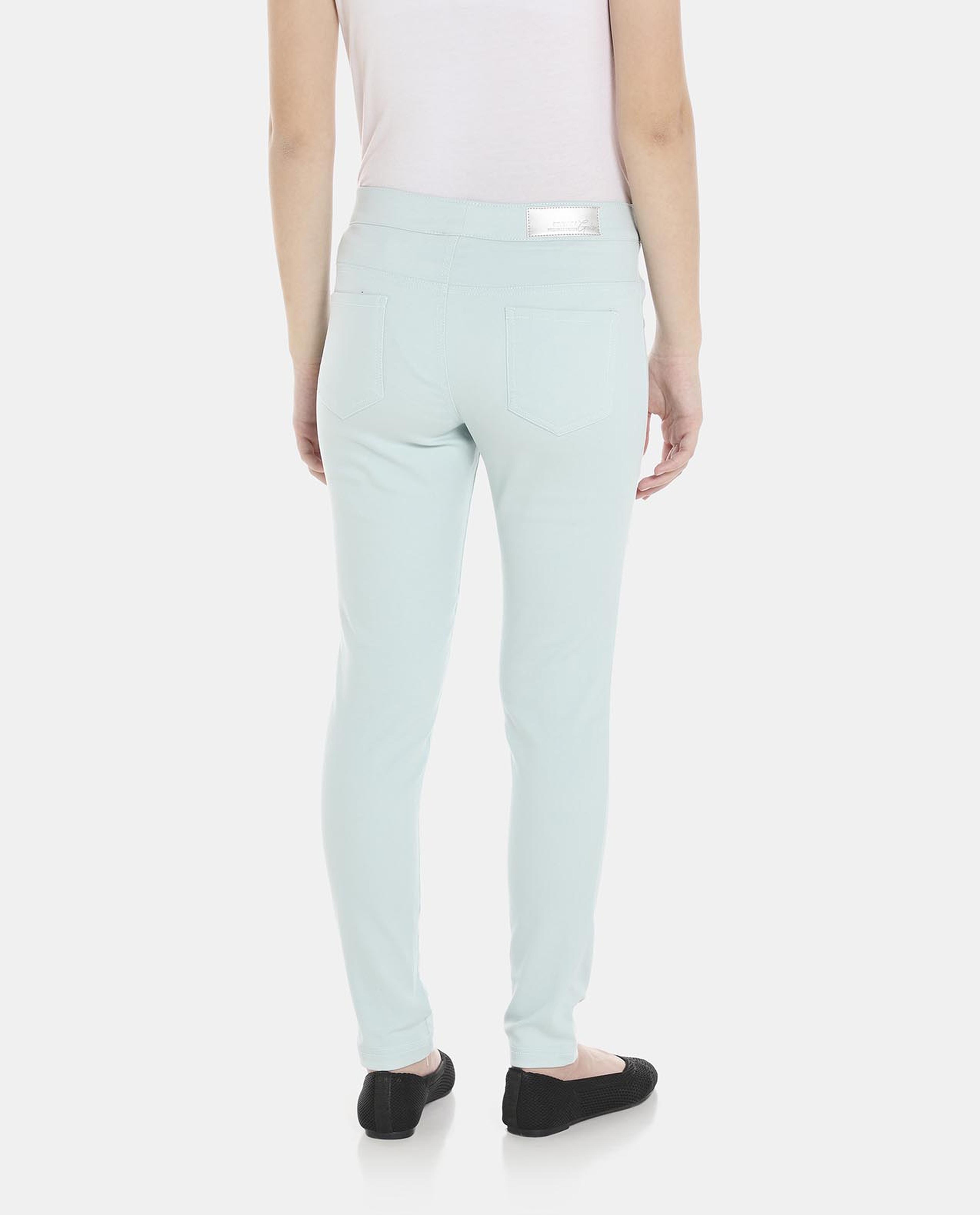 Green Cotton Pull-On Woven Pant