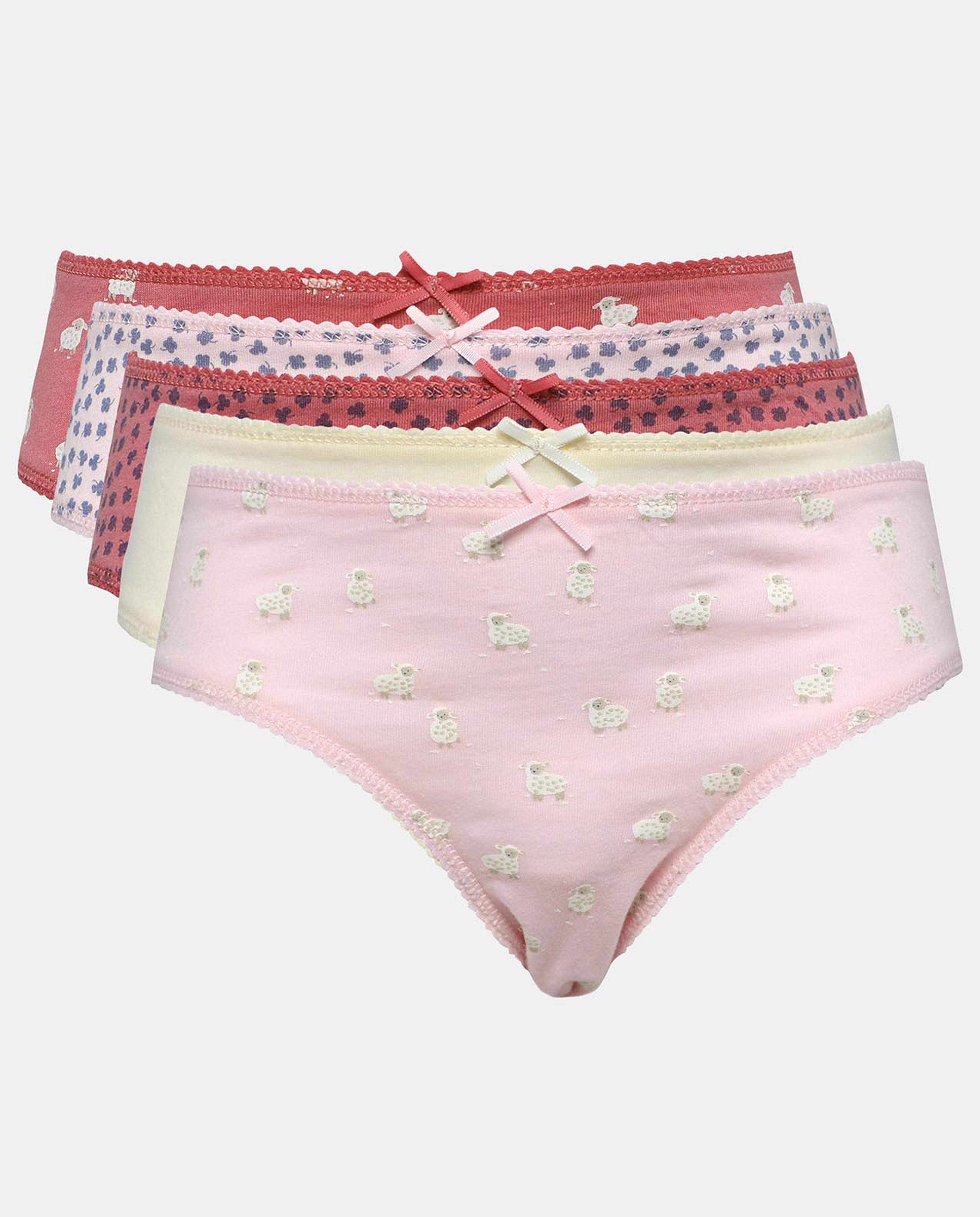 Multi-Colored 5-Pack Assorted Prints Inner Panty