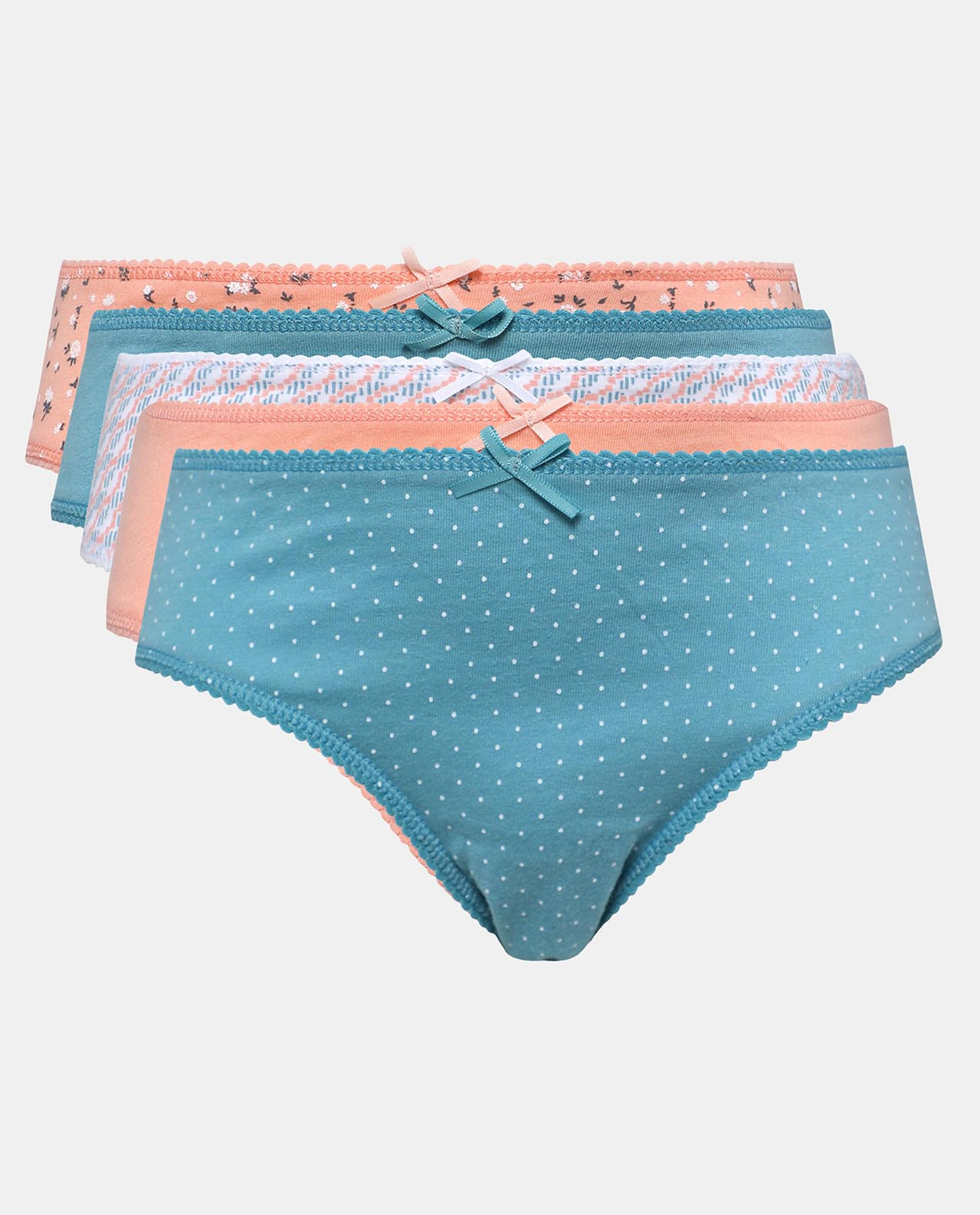 Multi-Colored 5-Pack Assorted Prints Inner Panty