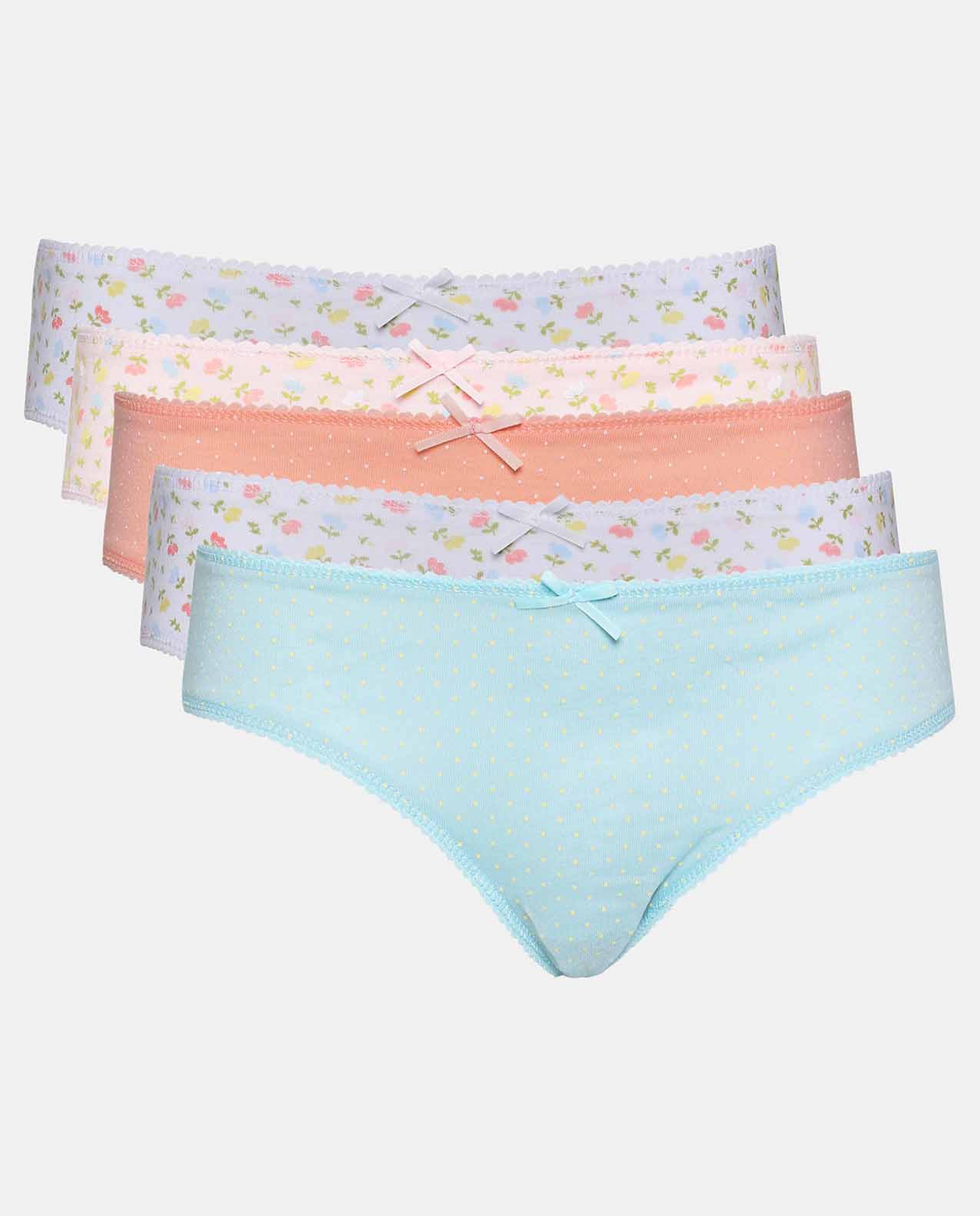 Multi-Colored 5-Pack Assorted Prints Inner Briefs