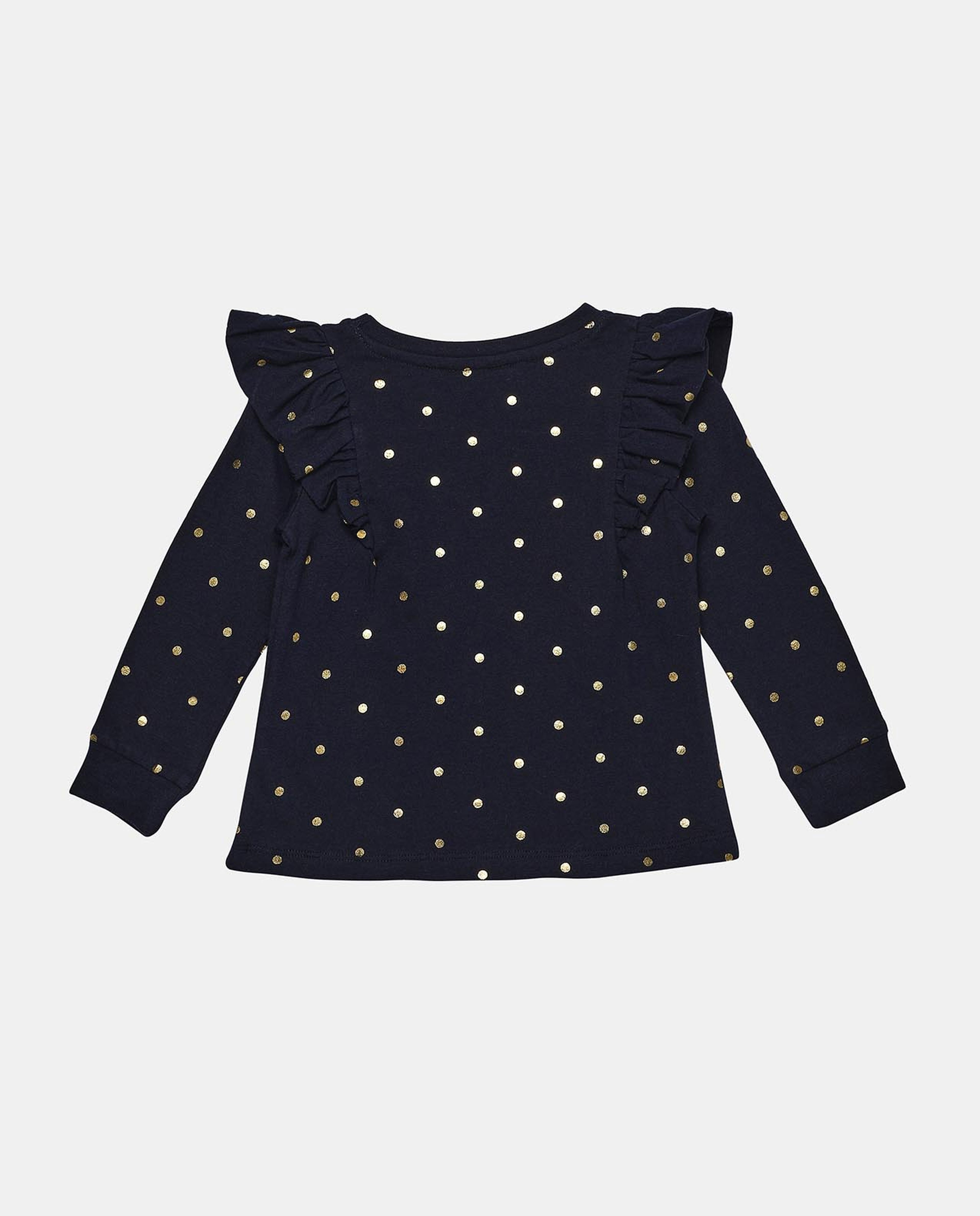 Navy Blue Embellished Fashion T-Shirt