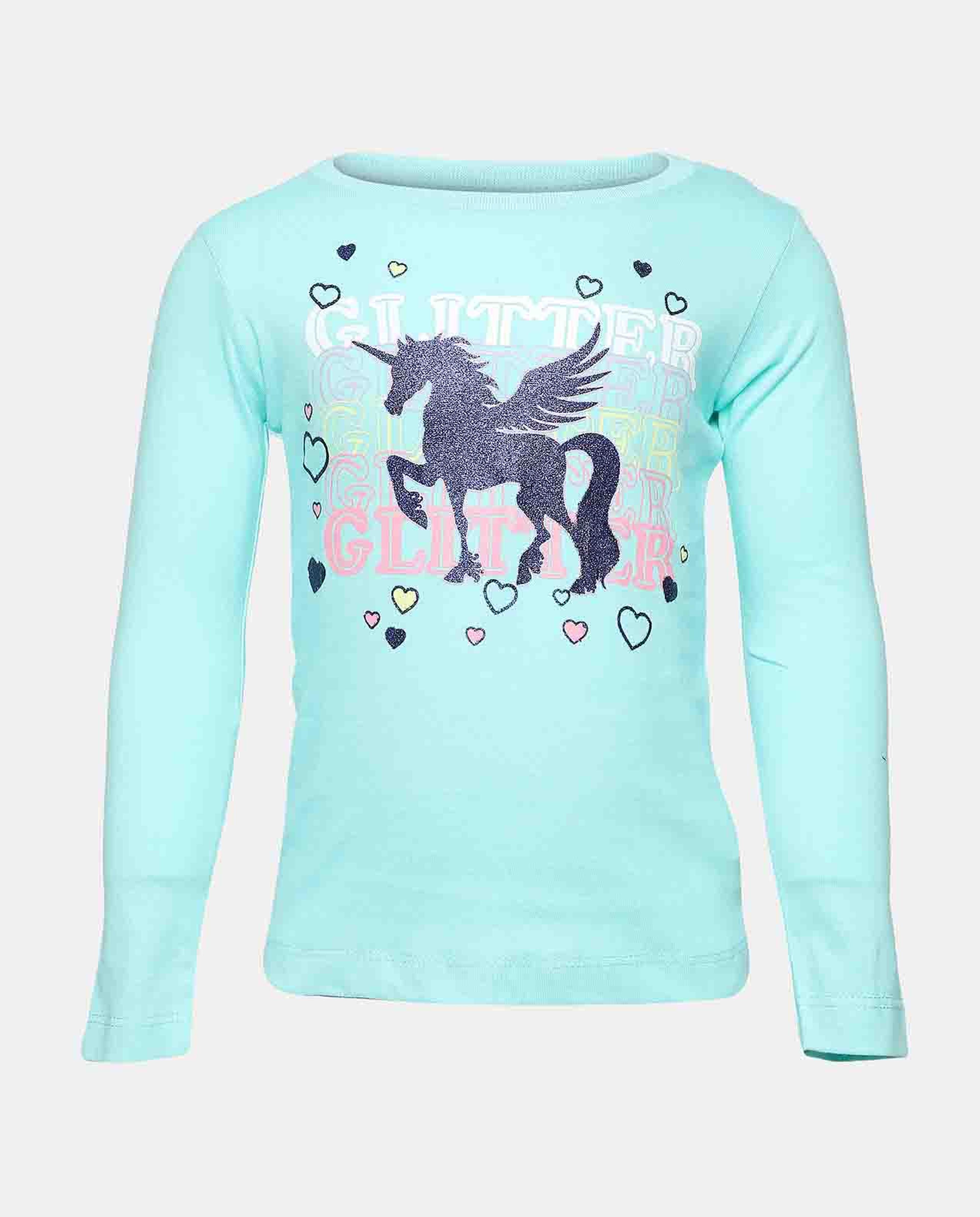 Blue Long Sleeve Graphic Tee