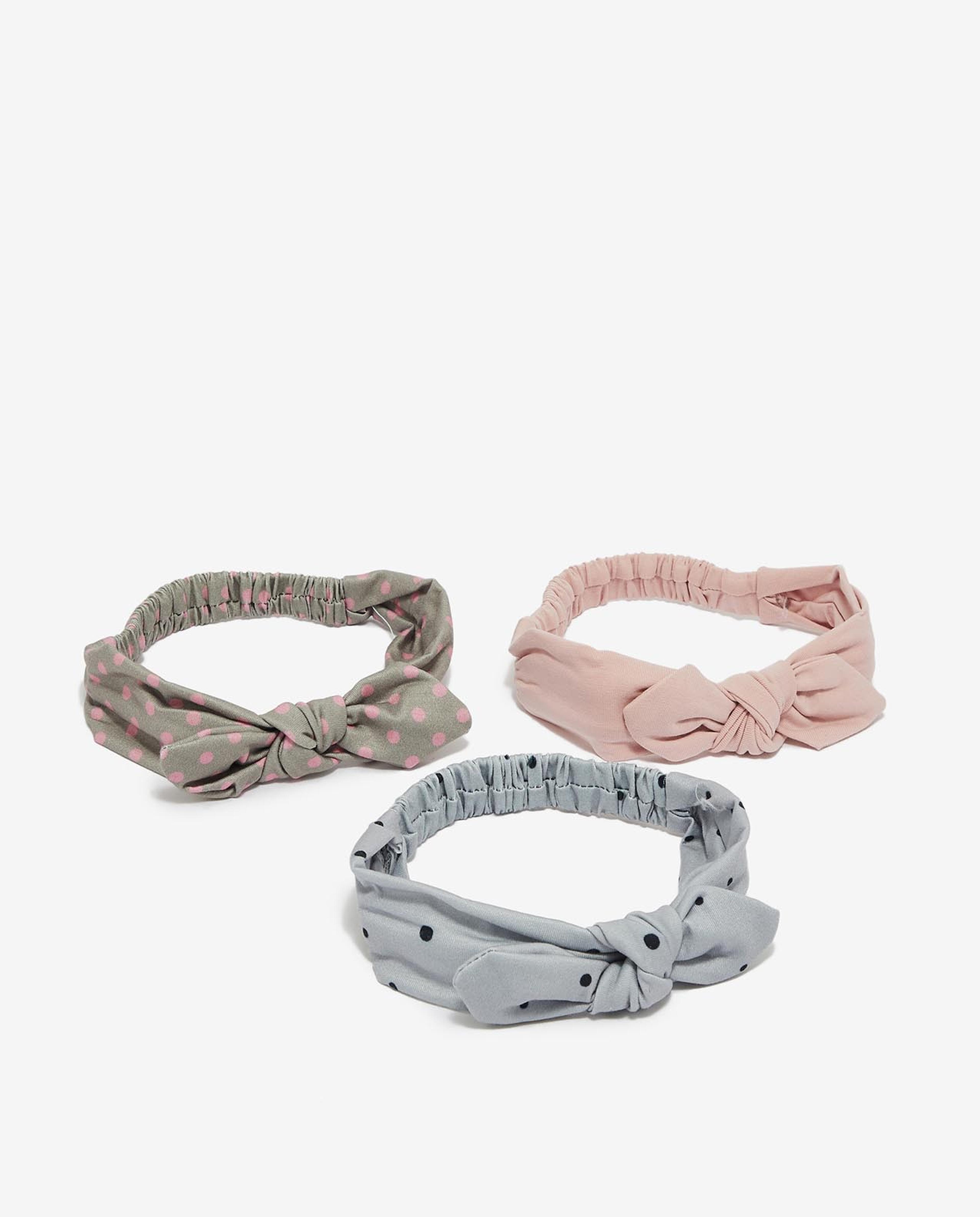 Multi-Colored Girl's Knotted Headband 3Pcs