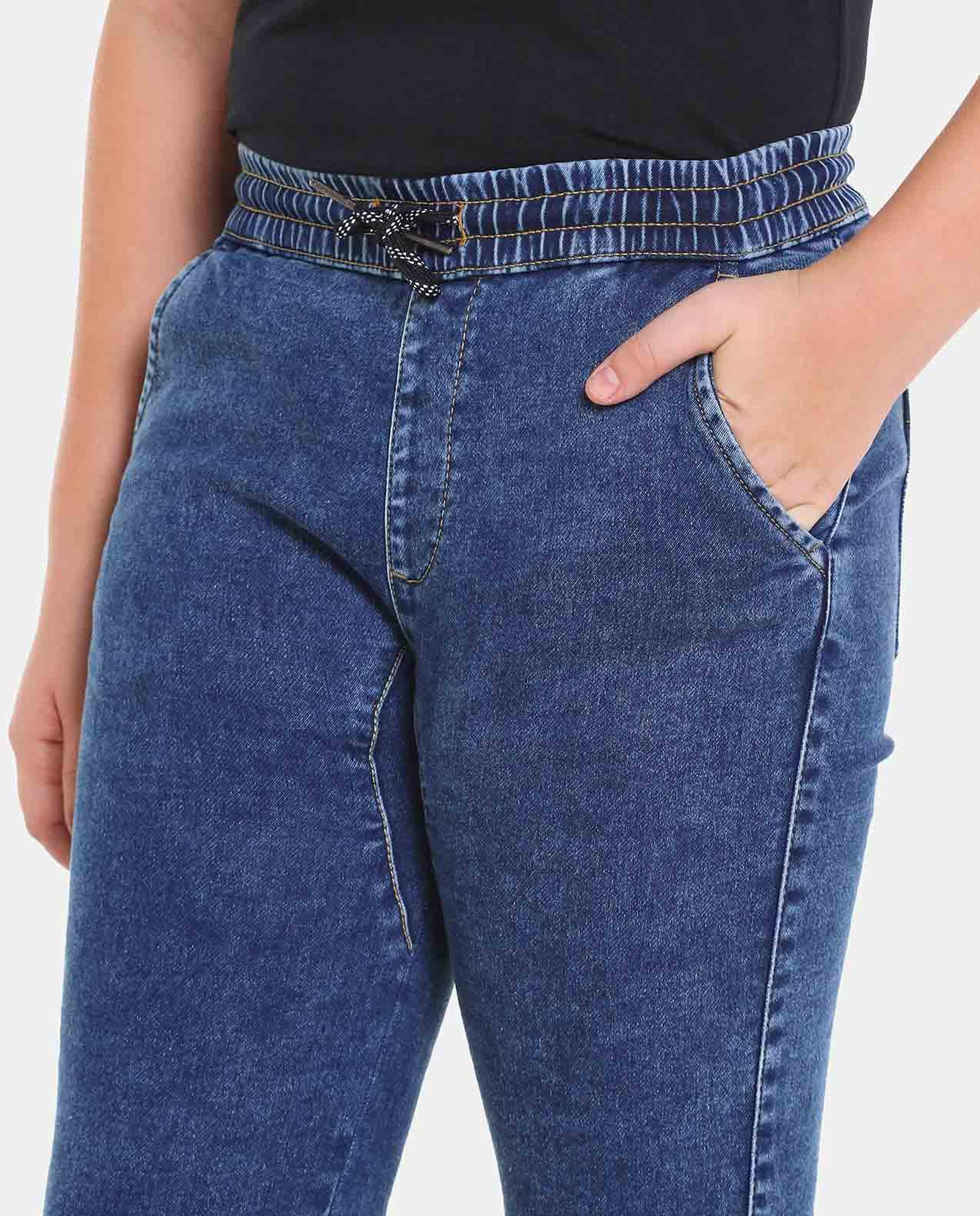 بنطال جينز قطن - أزرق