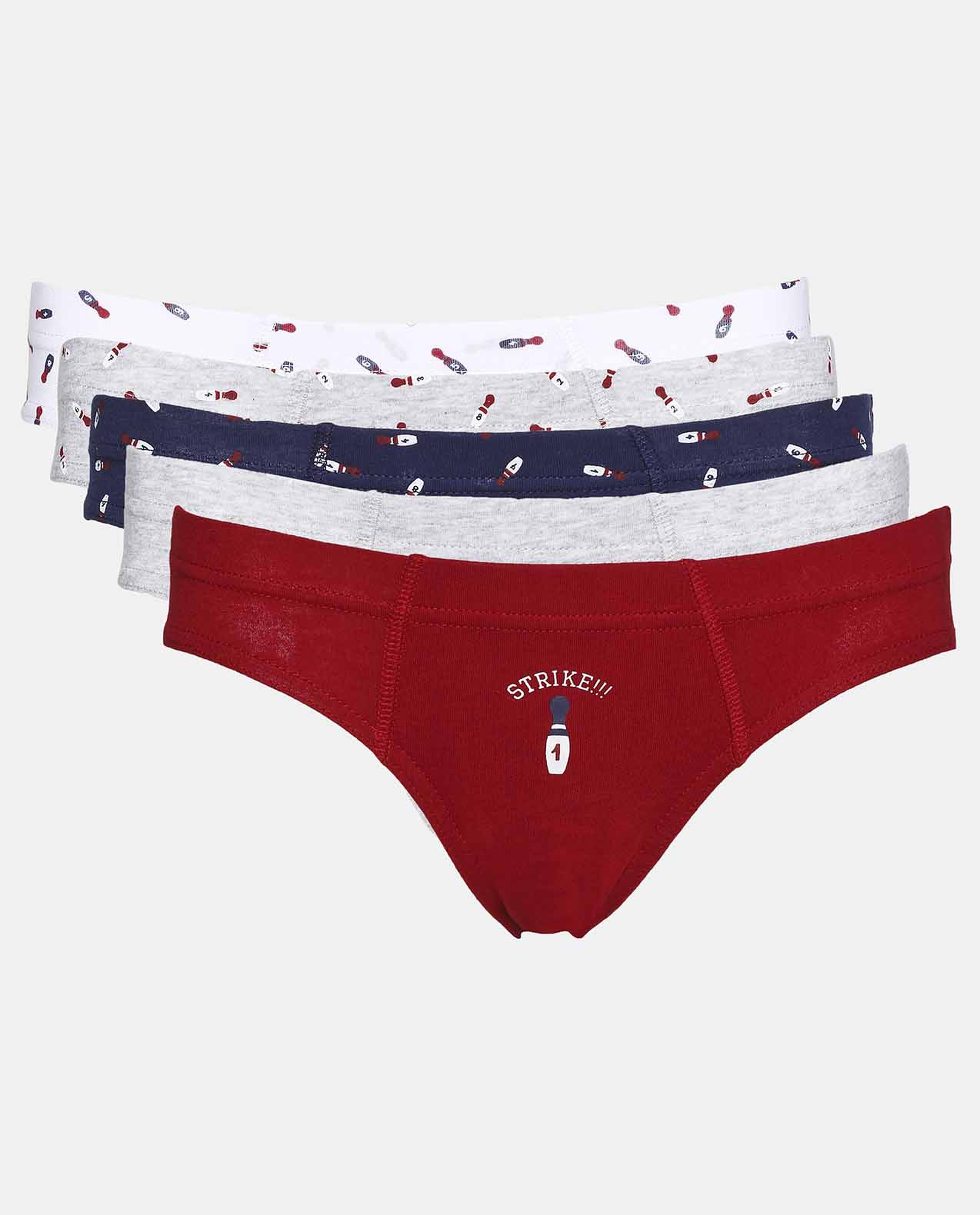 Multi-Colored 5-Pack Assorted Prints Inner Briefs
