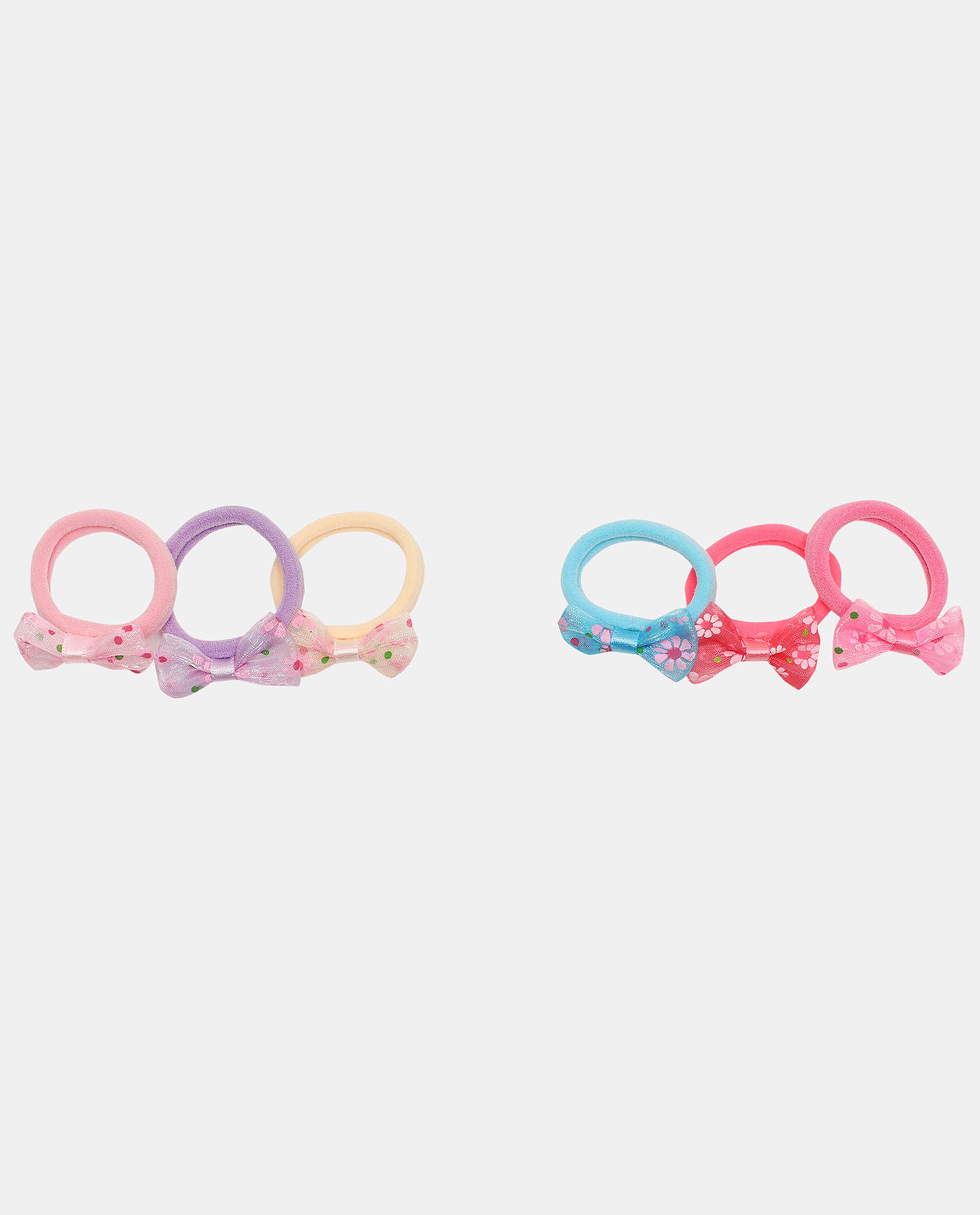 Multi Girls Ponytail Holders 6pcs