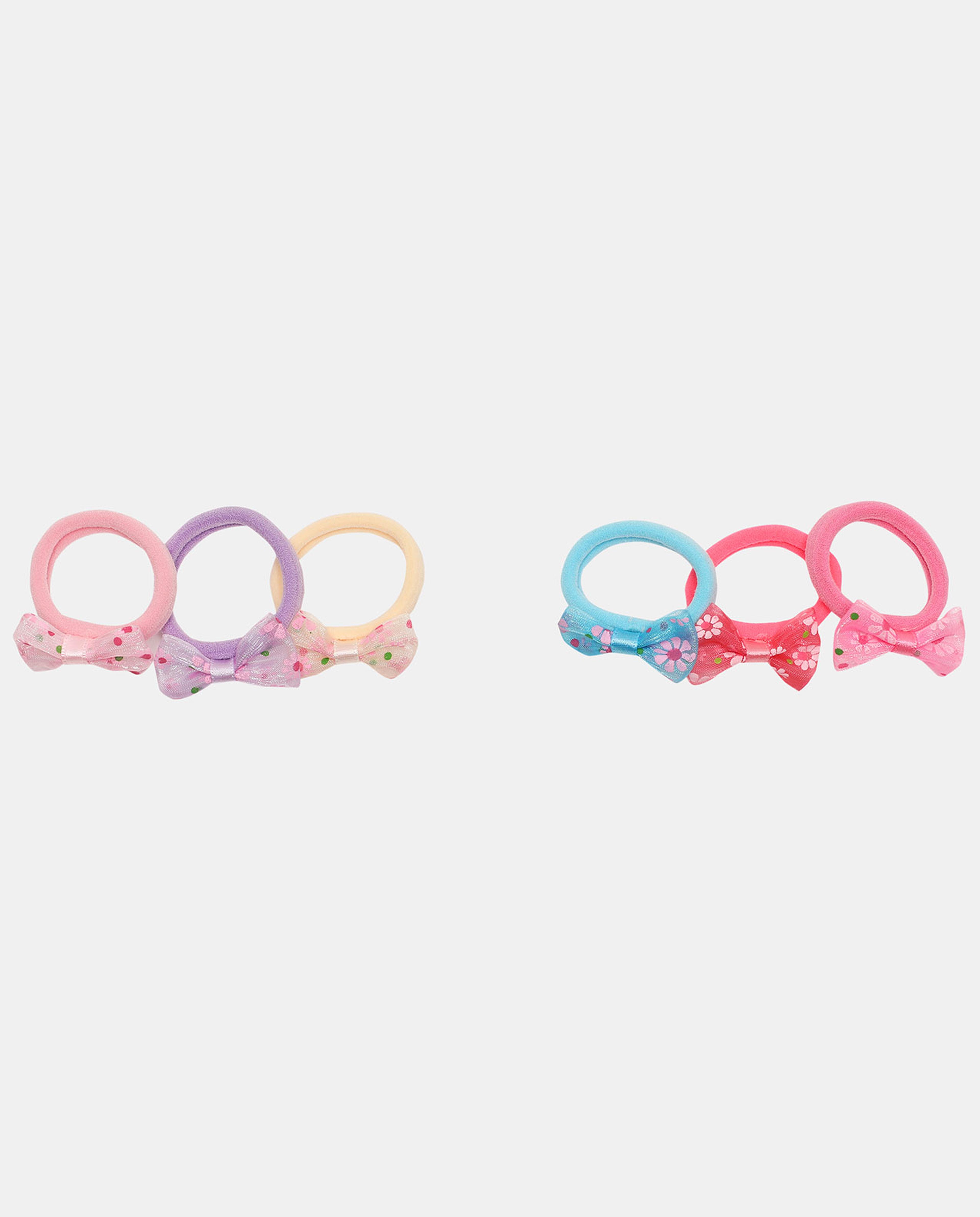 Multi Girls Ponytail Holders 6pcs