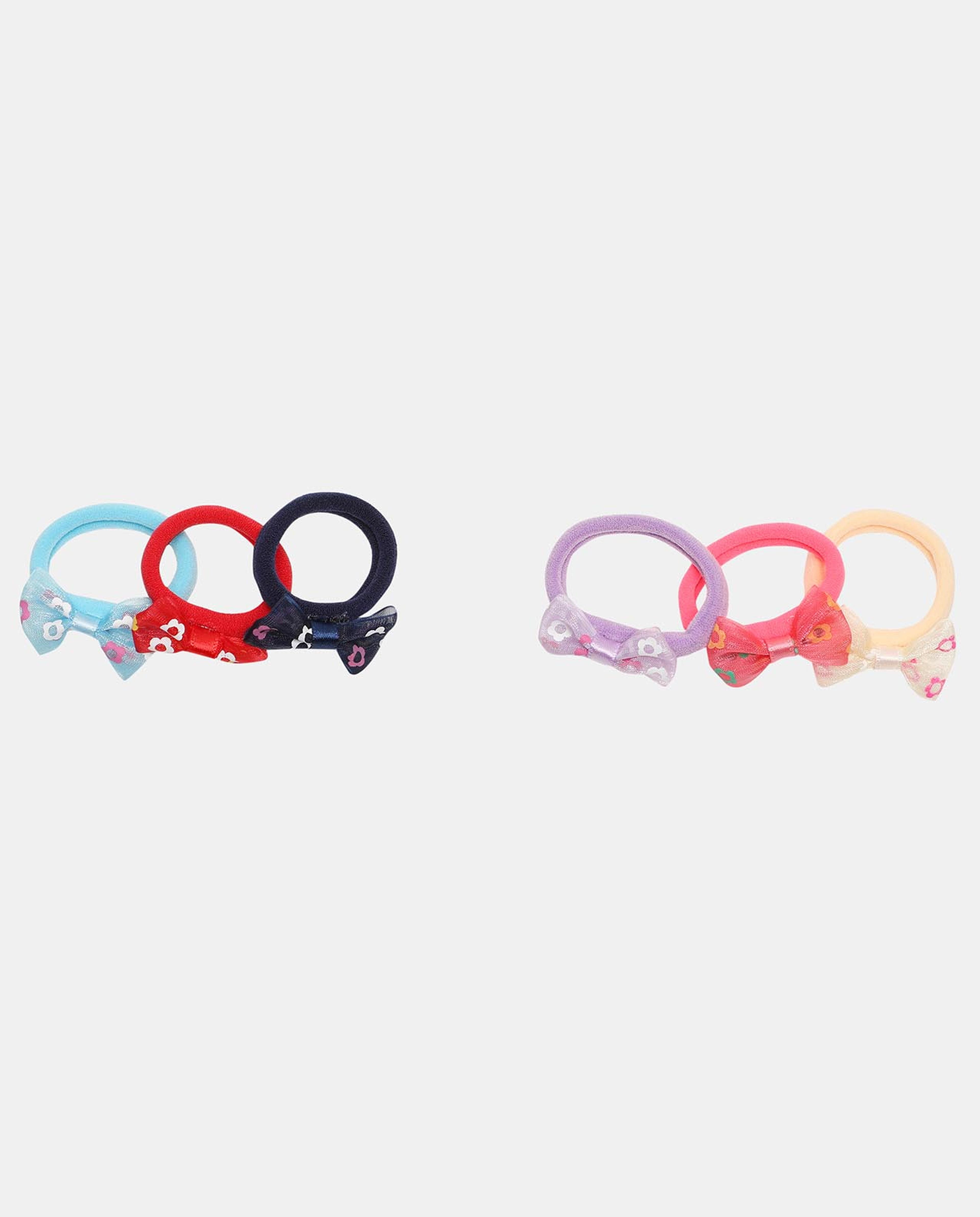 Multi Girls Ponytail Holders 6pcs