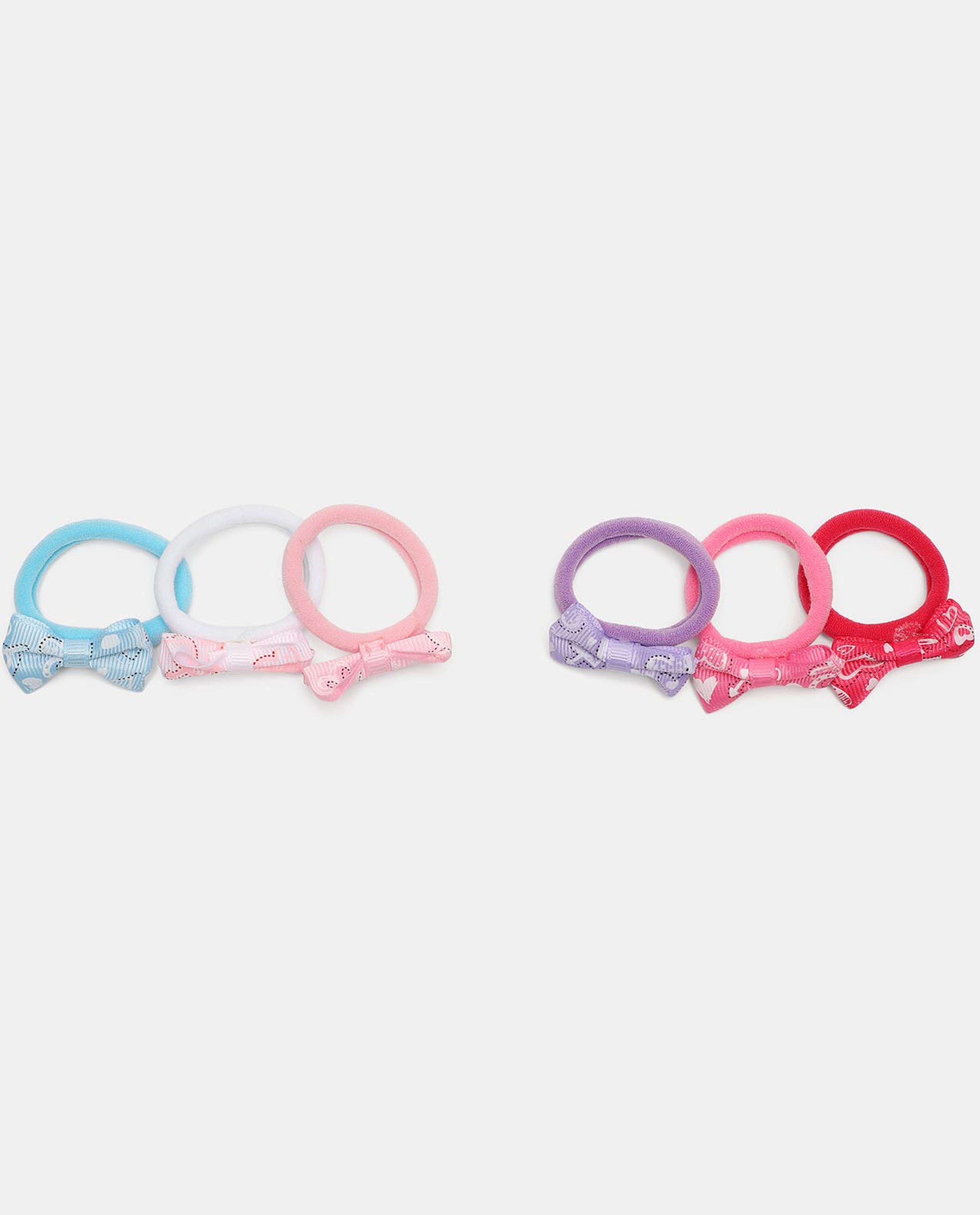 Multi Girls Ponytail Holders 6pcs