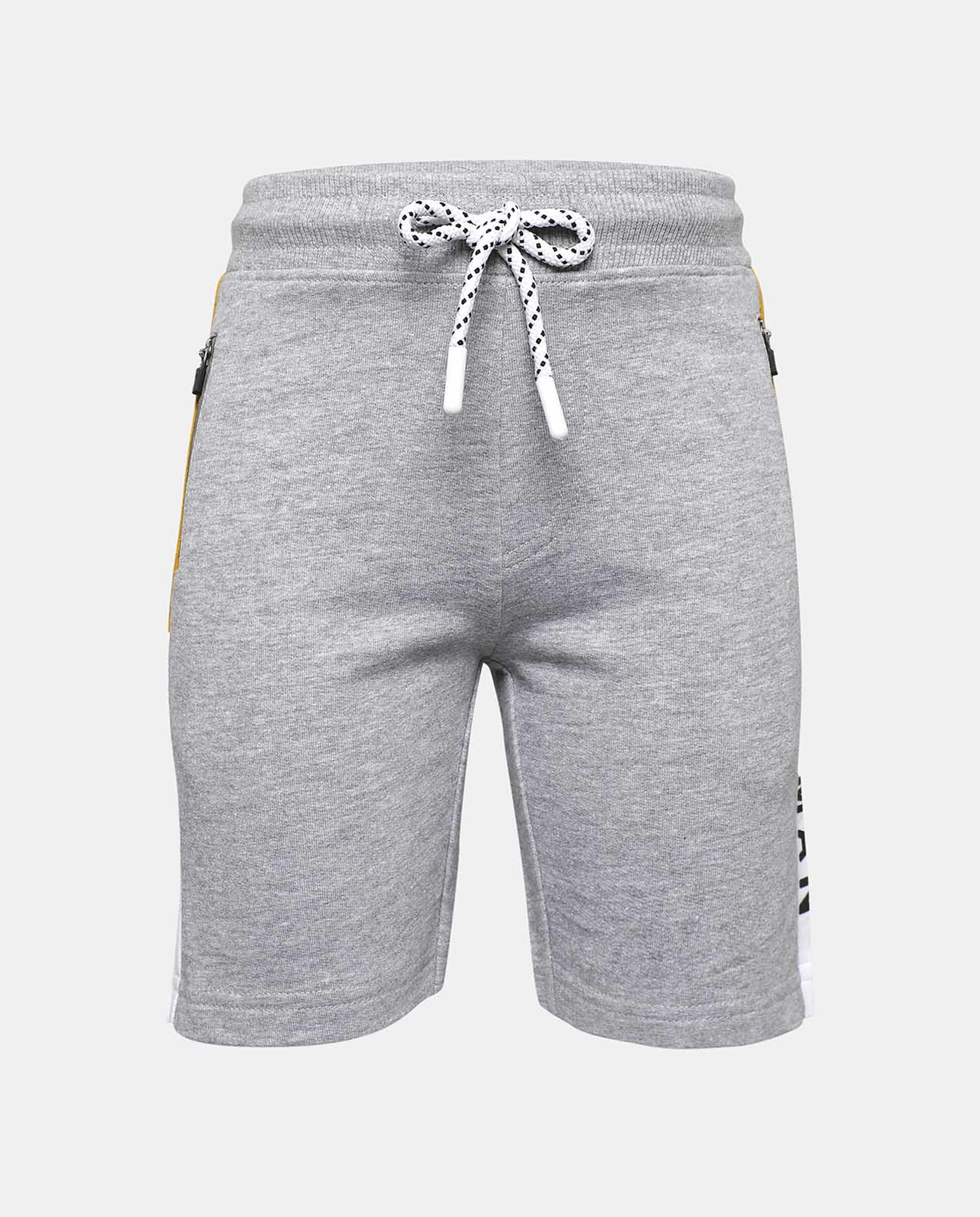 Grey Printed Casual Shorts