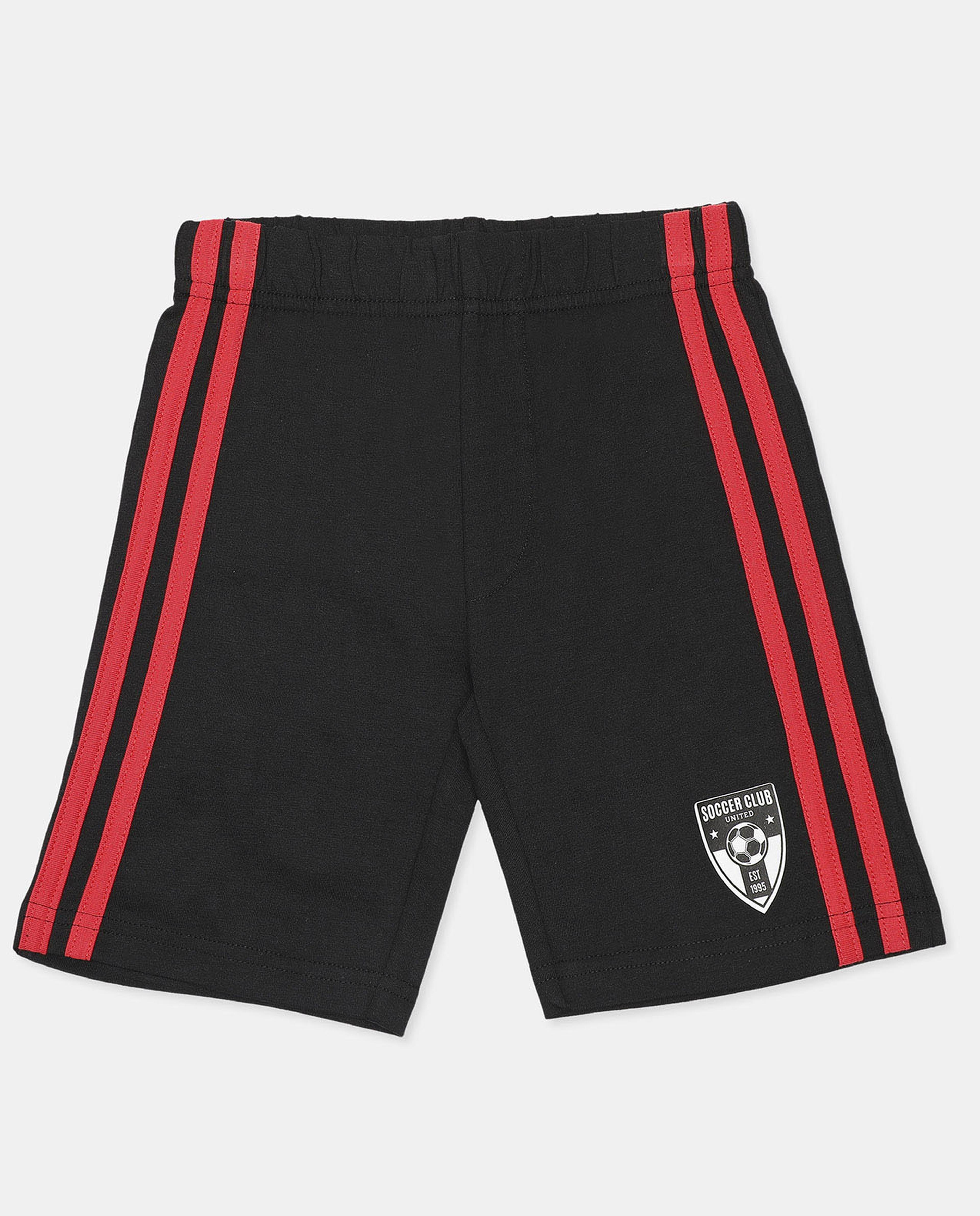 Contrast Piping Detailed Shorts with Elasticated Waist
