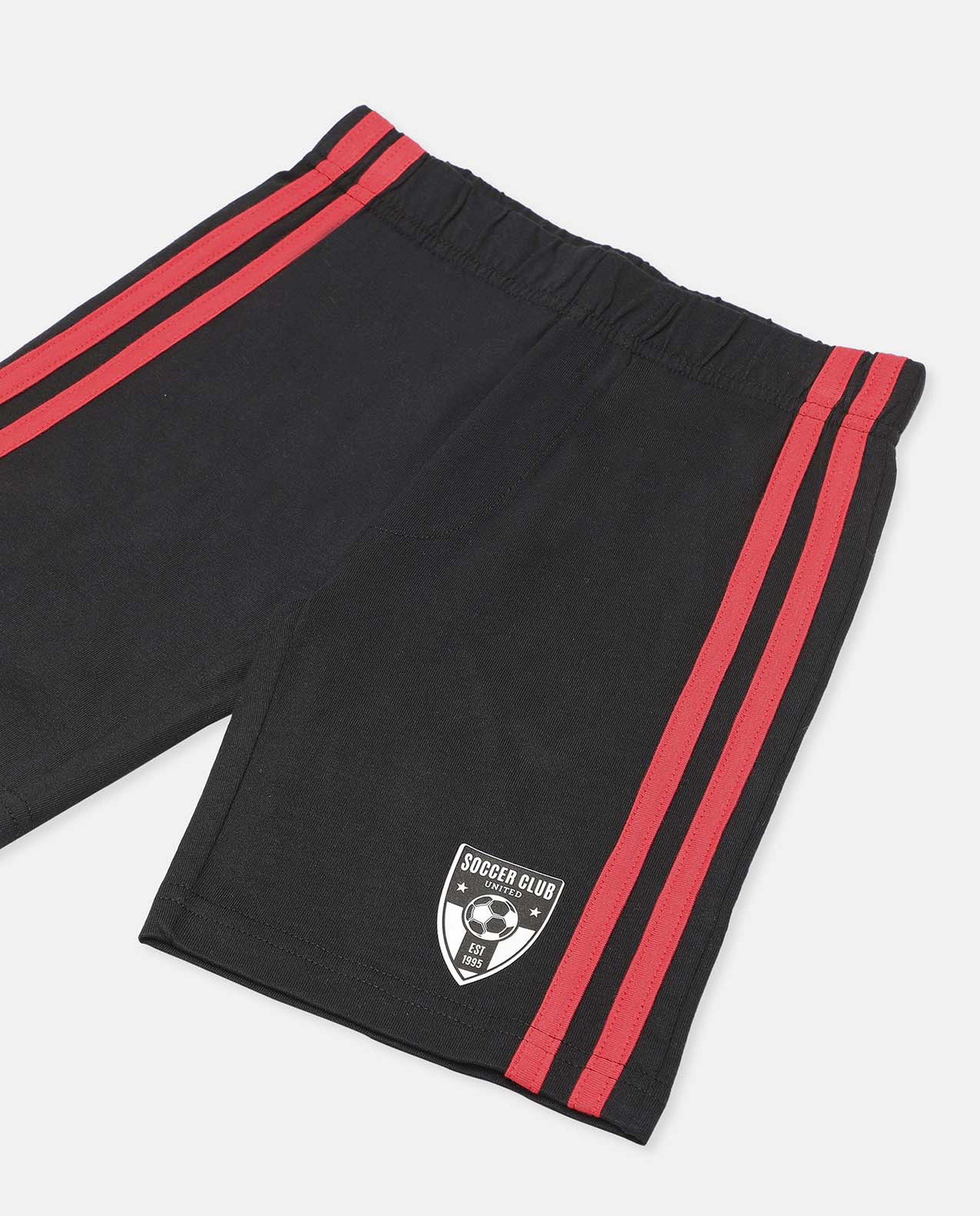 Contrast Piping Detailed Shorts with Elasticated Waist