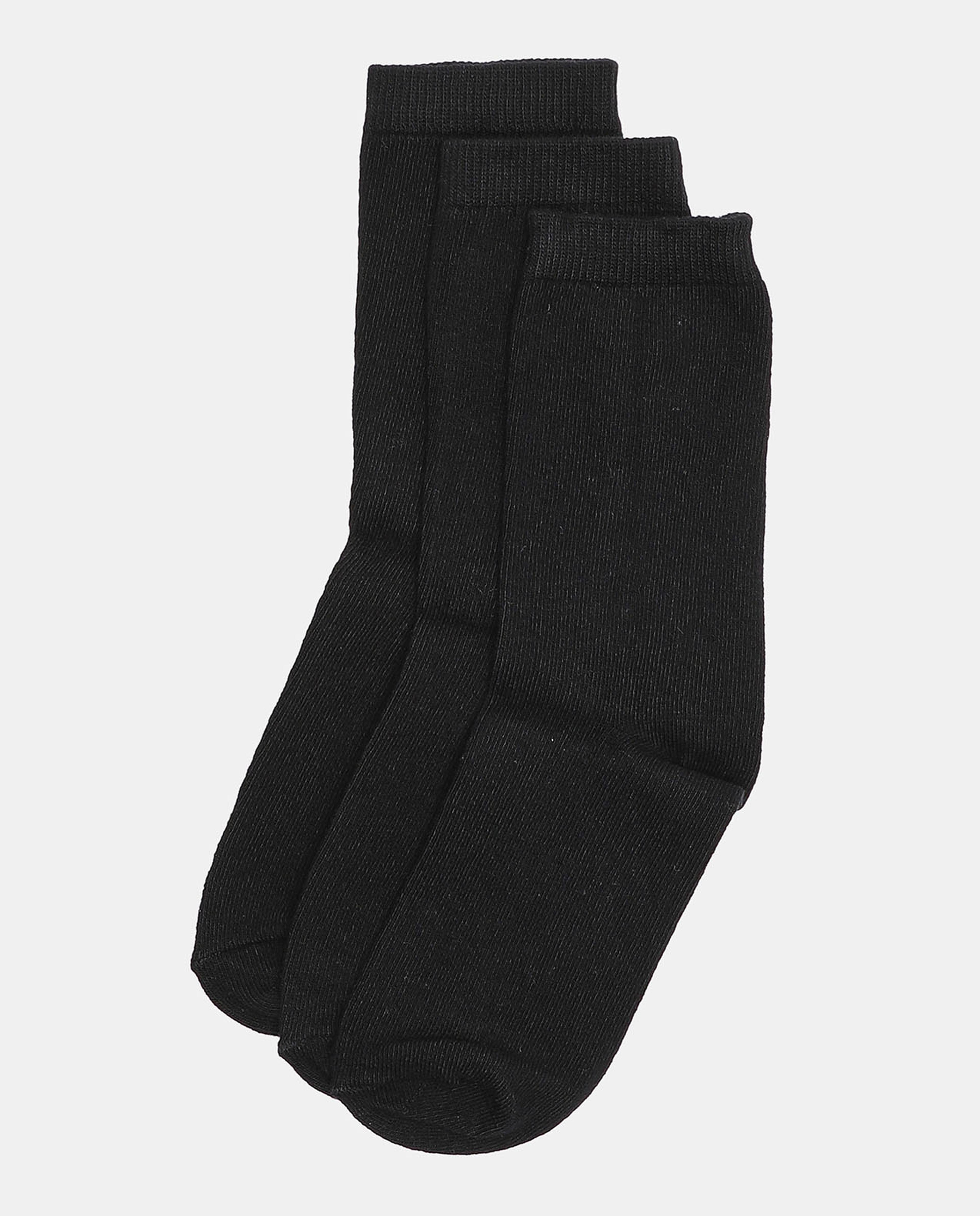 Pack of 3 - Solid Mid Calf Socks