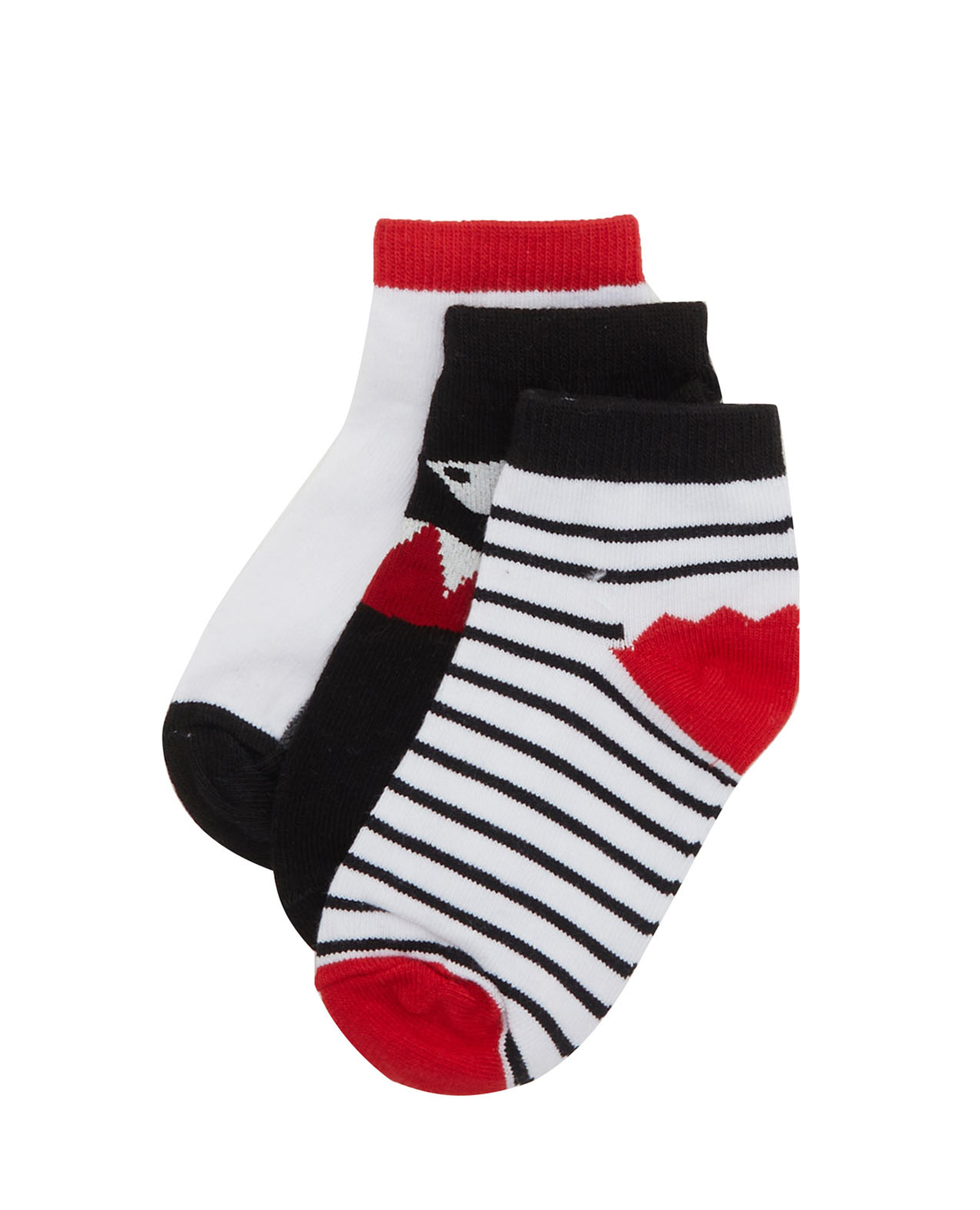 Pack of 3 Printed Ankle Socks