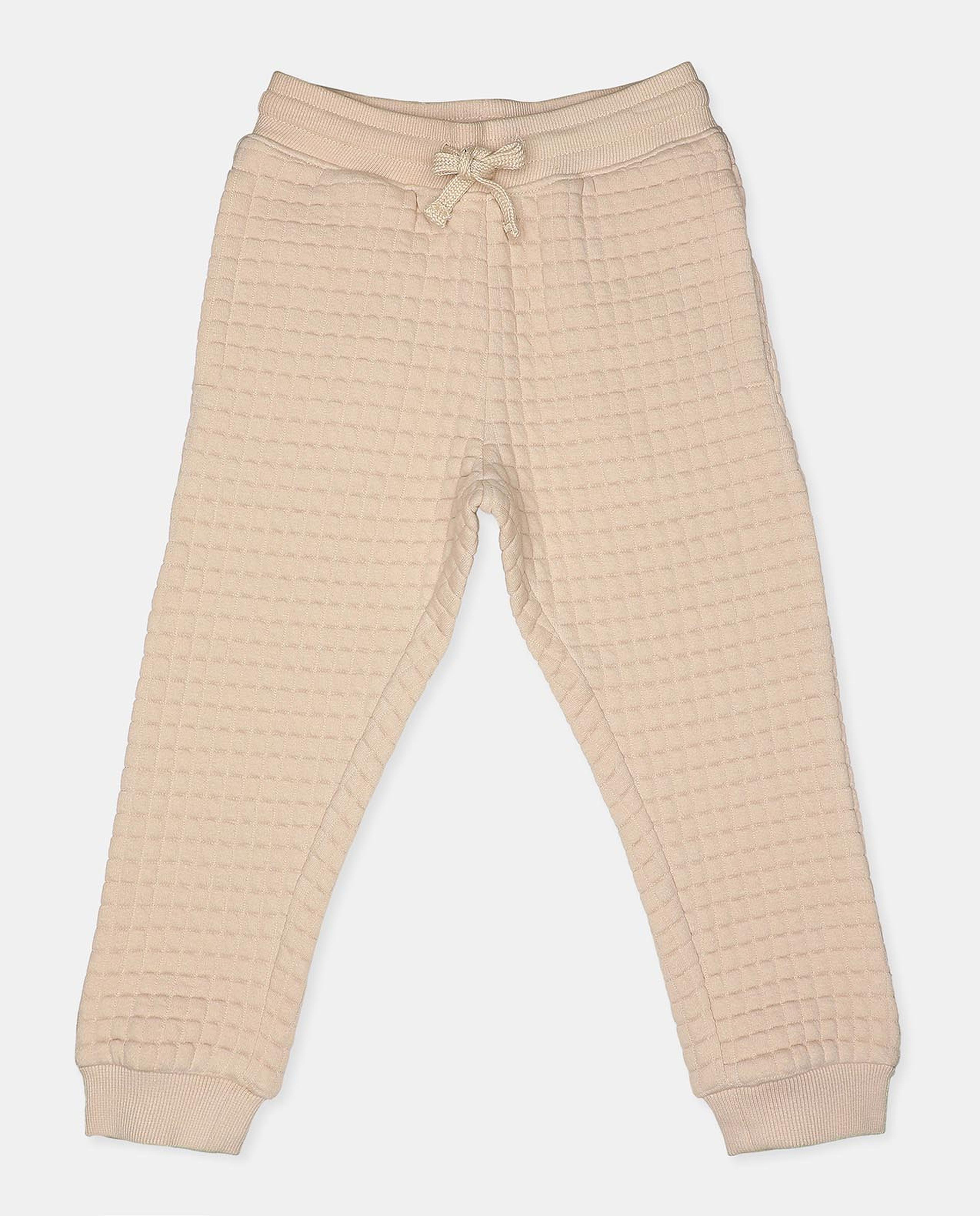 Quilted Joggers with Elasticated Drawstring Waist