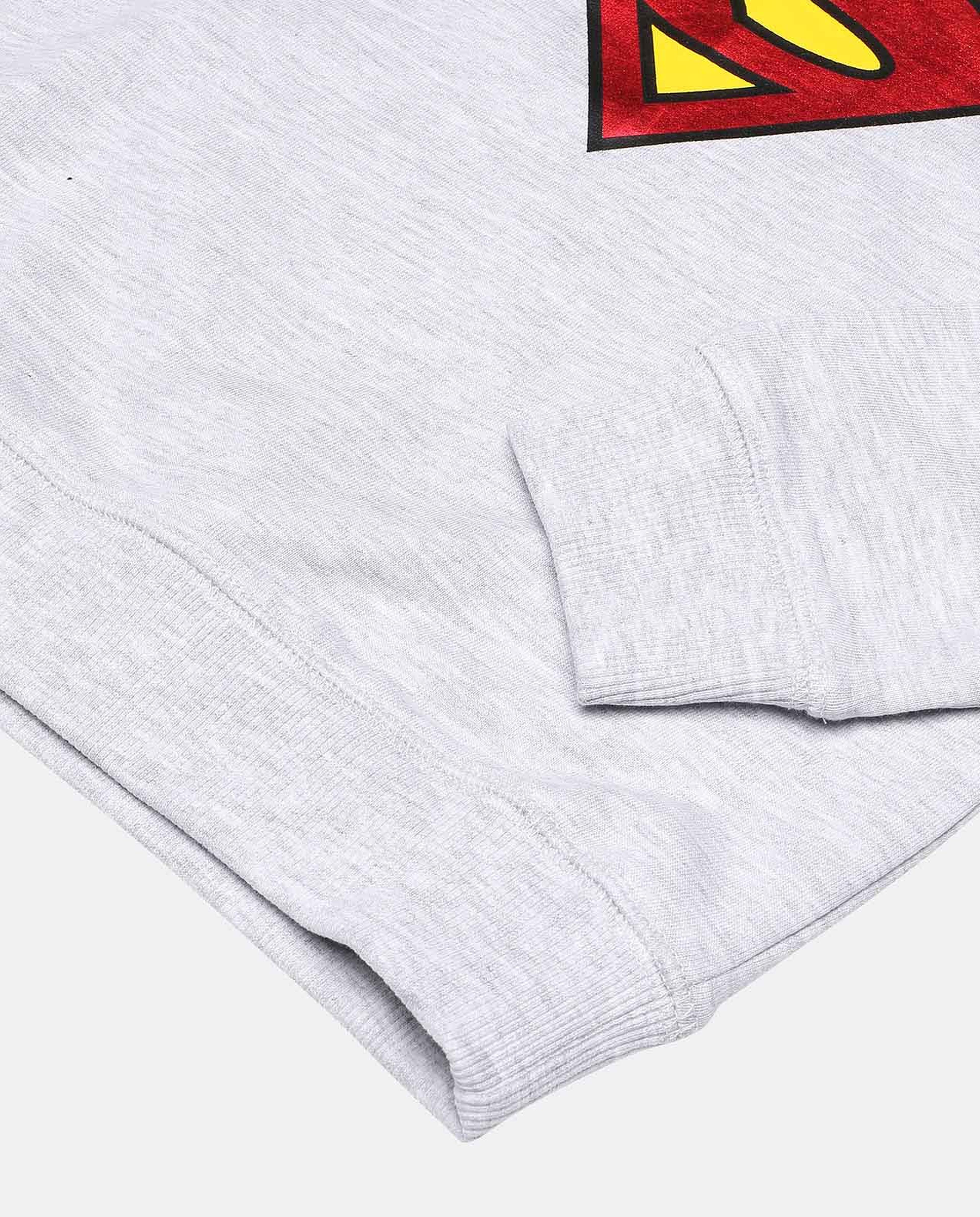 Superman Printed Sweatshirt with Round Neck and Long Sleeves