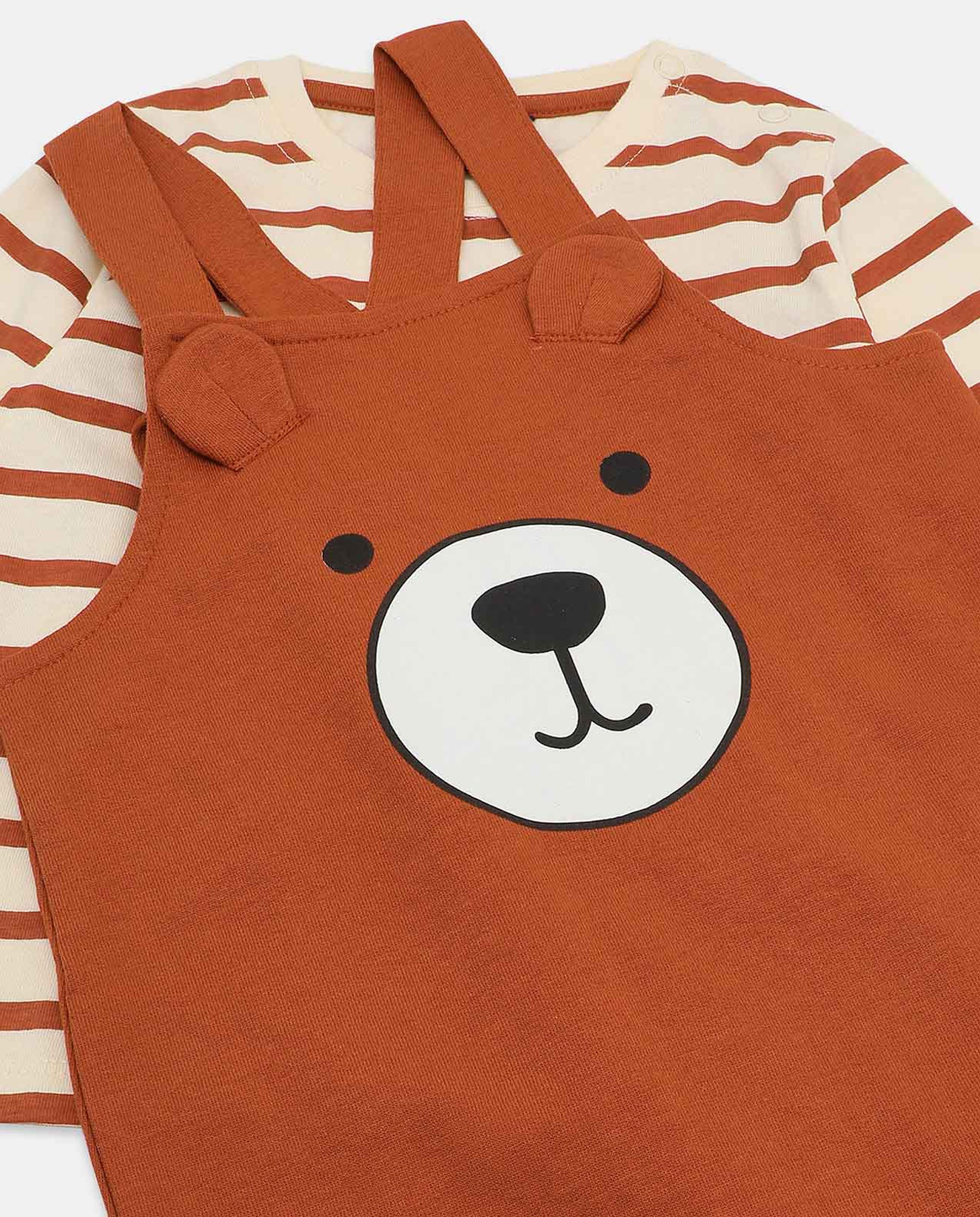 Printed Dungarees Set