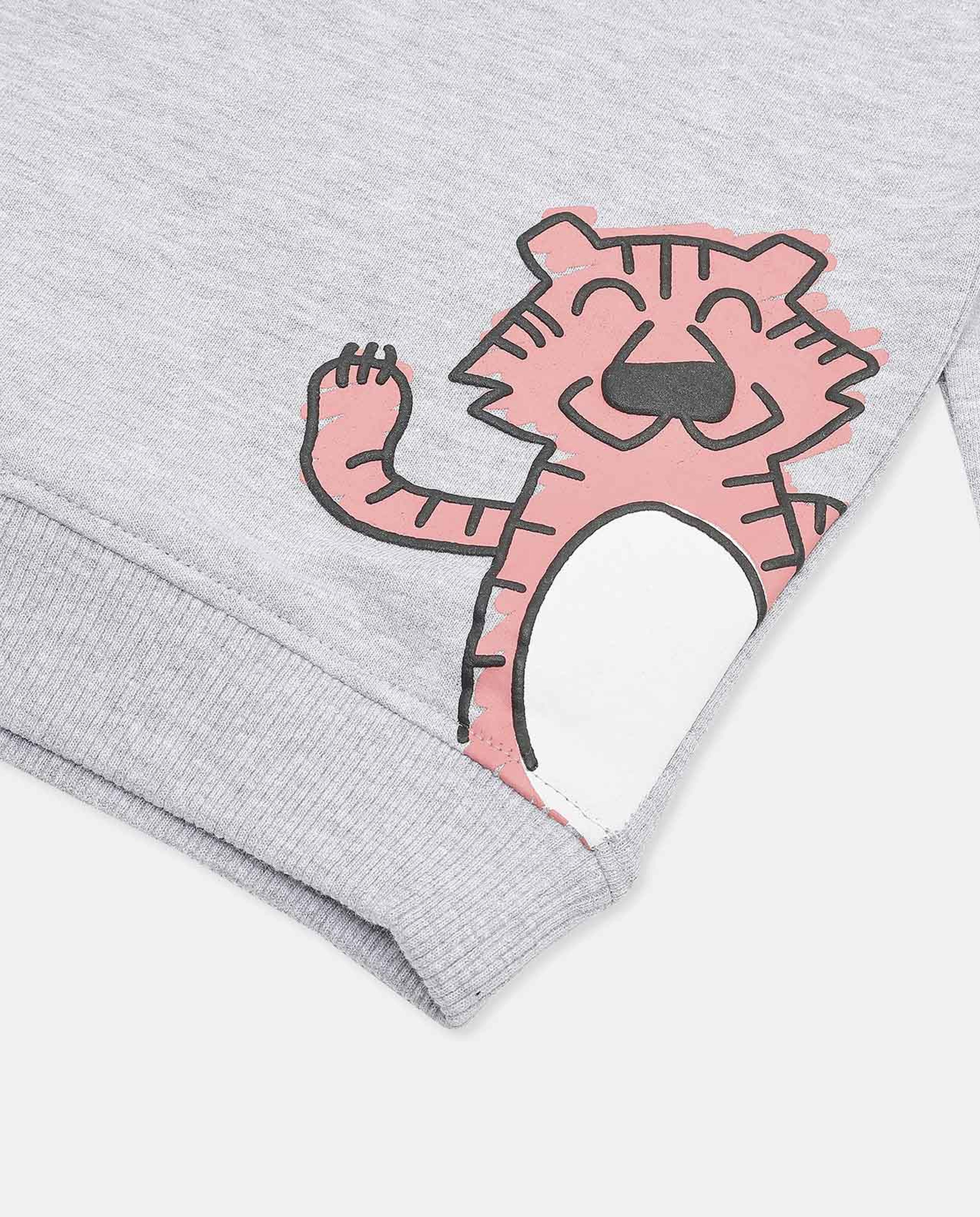 Printed Sweatshirt with Crew Neck and Long Sleeves