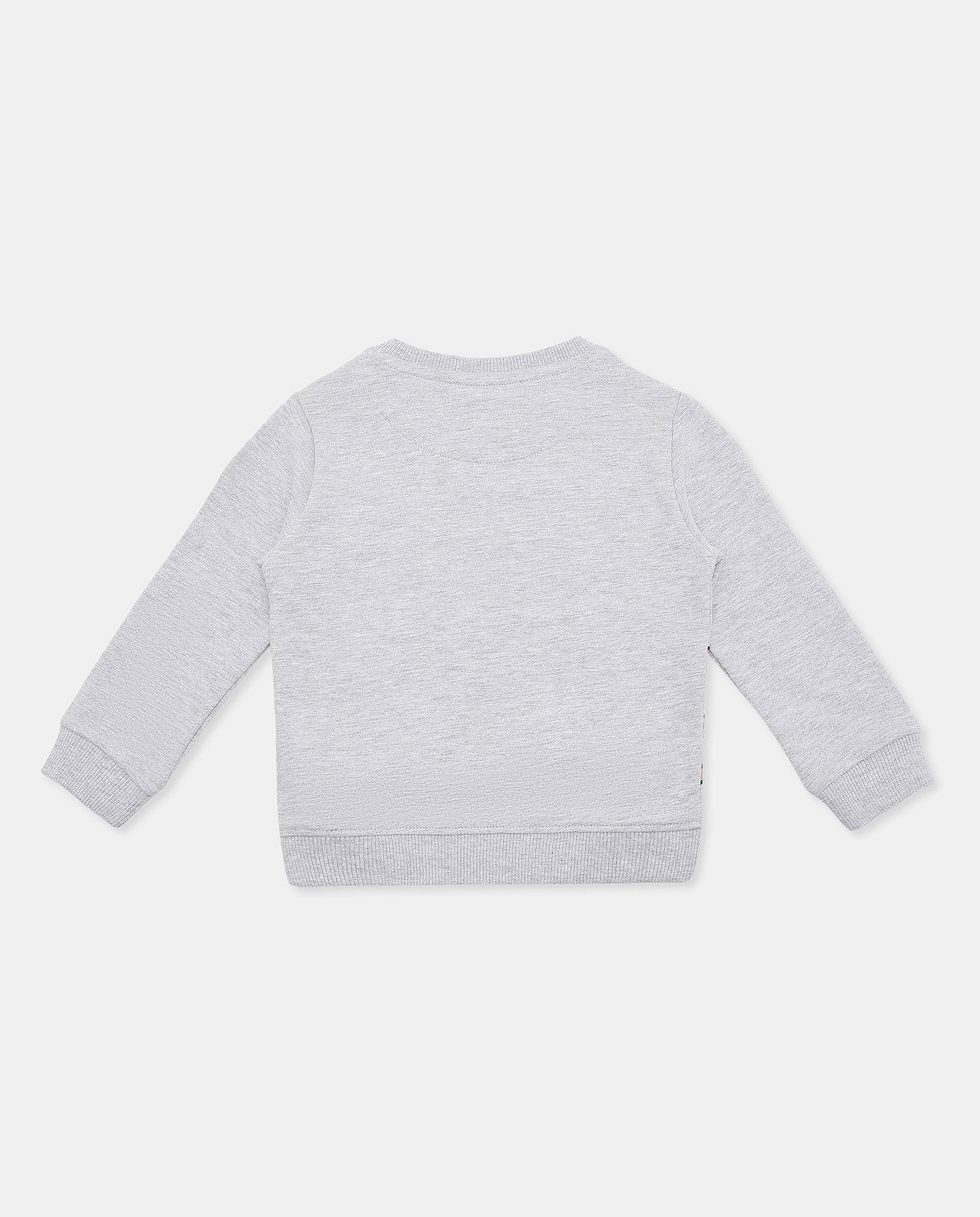 Printed Sweatshirt with Crew Neck and Long Sleeves