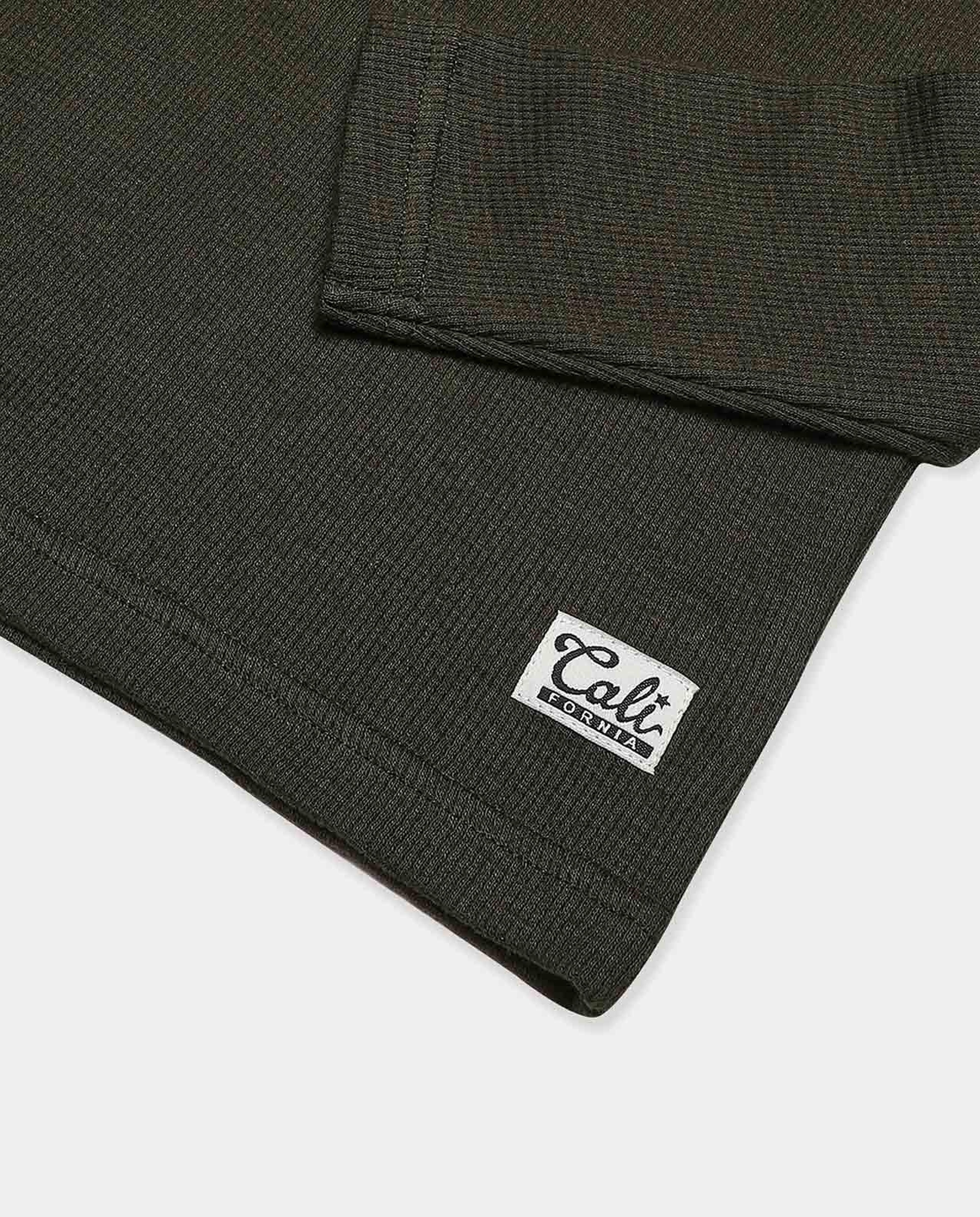 Solid T-Shirt with Mandarin Collar and Long Sleeves