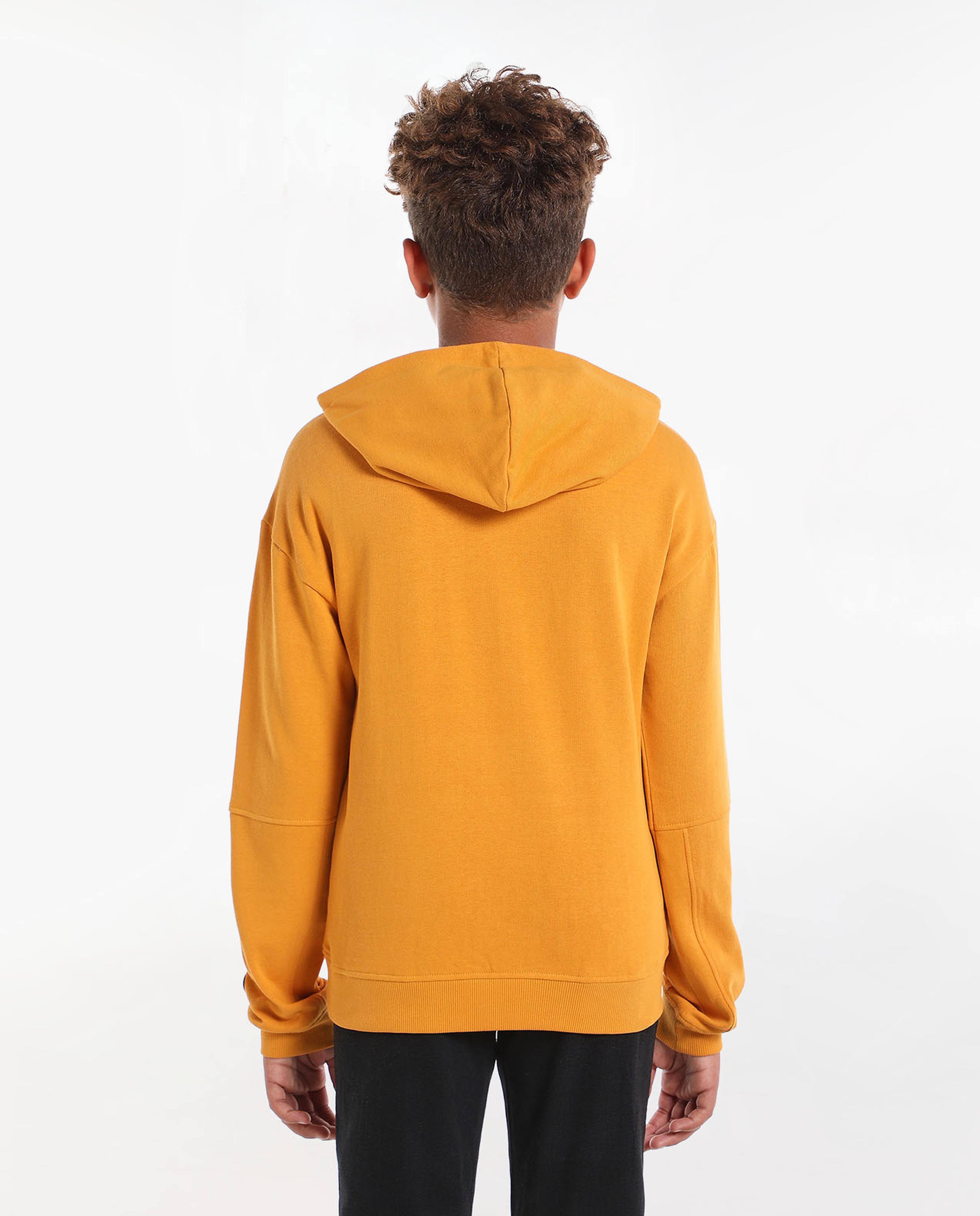 Printed Hooded Sweatshirt with Long Sleeves