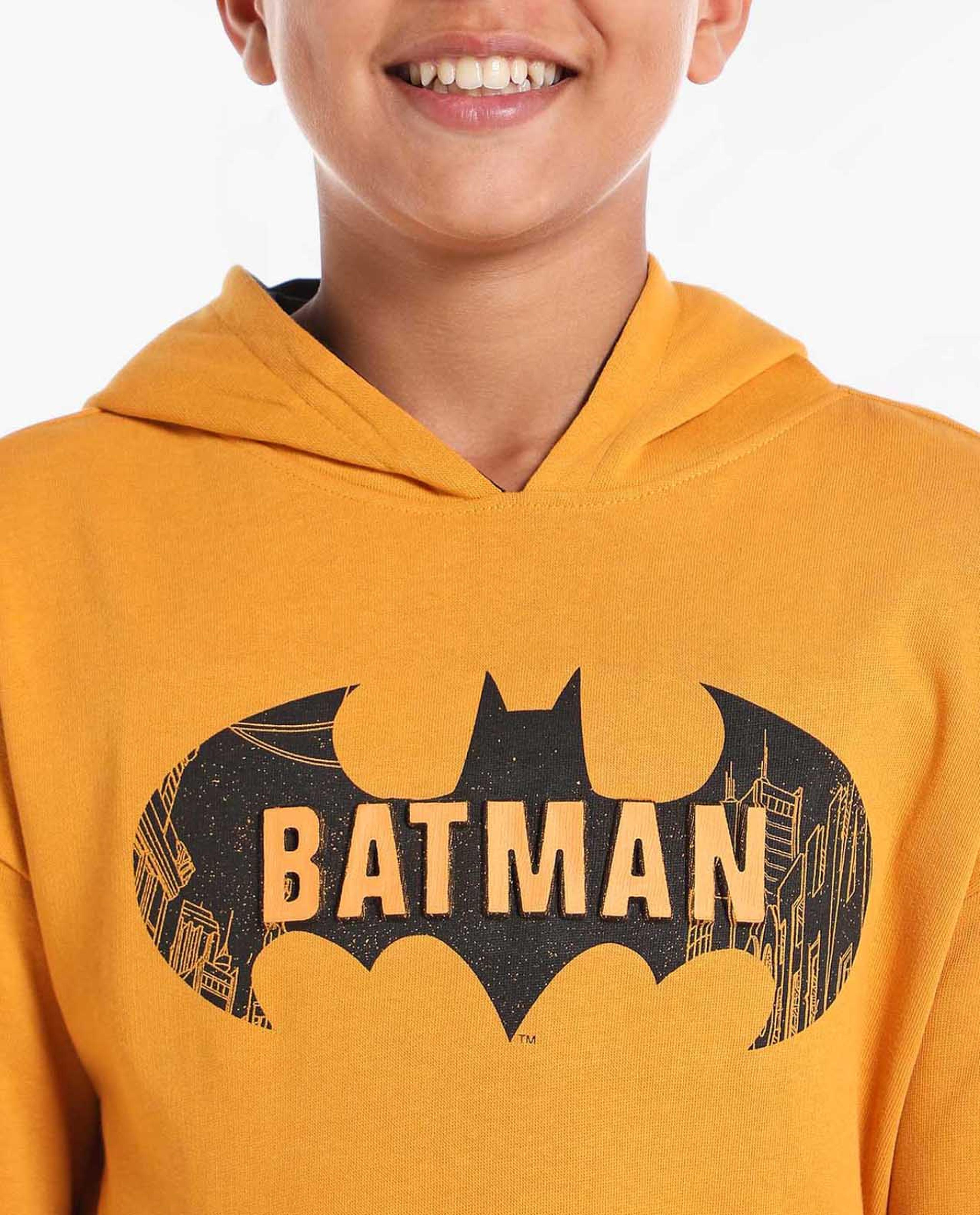 Printed Hooded Sweatshirt with Long Sleeves