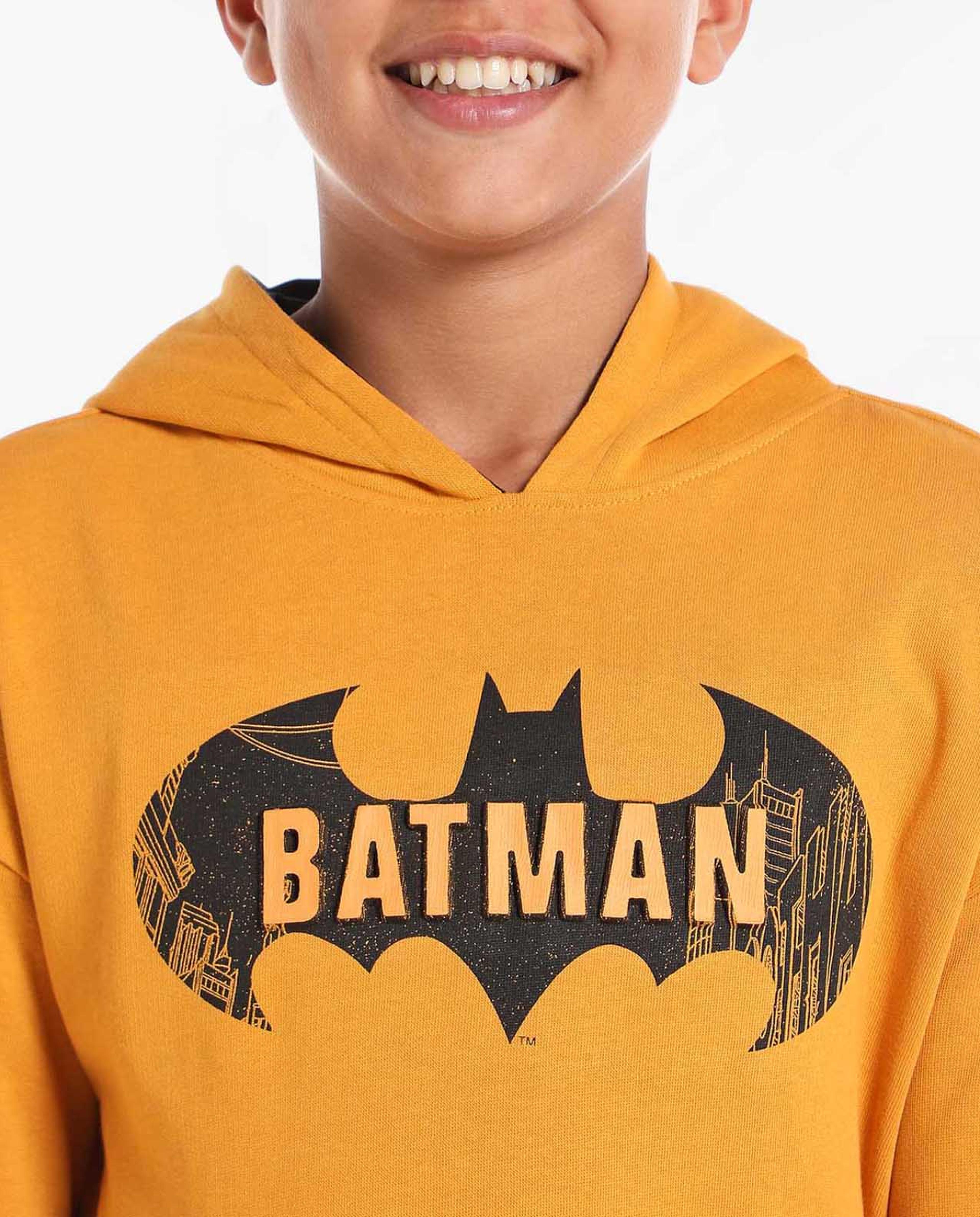 Printed Hooded Sweatshirt with Long Sleeves