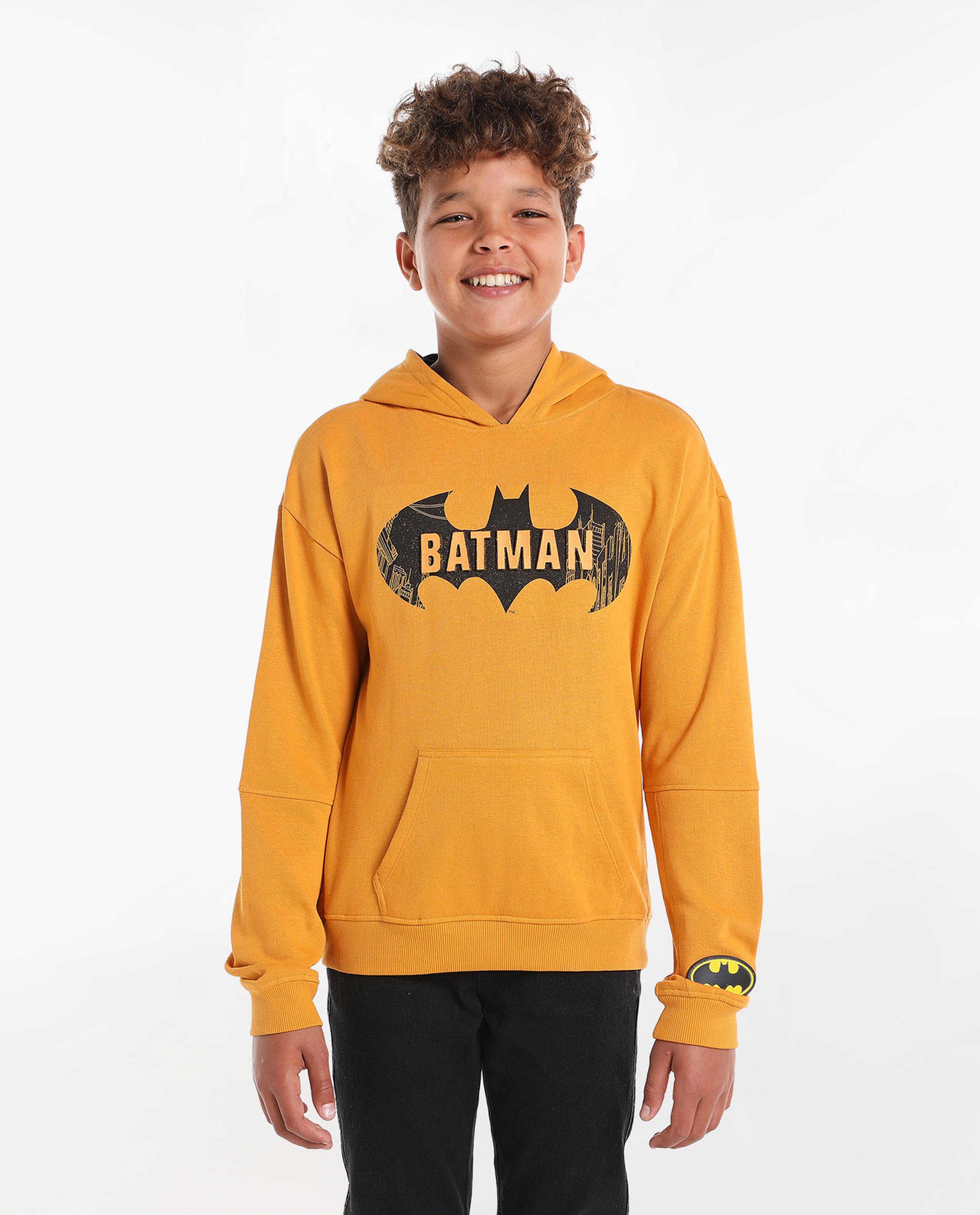 Printed Hooded Sweatshirt with Long Sleeves