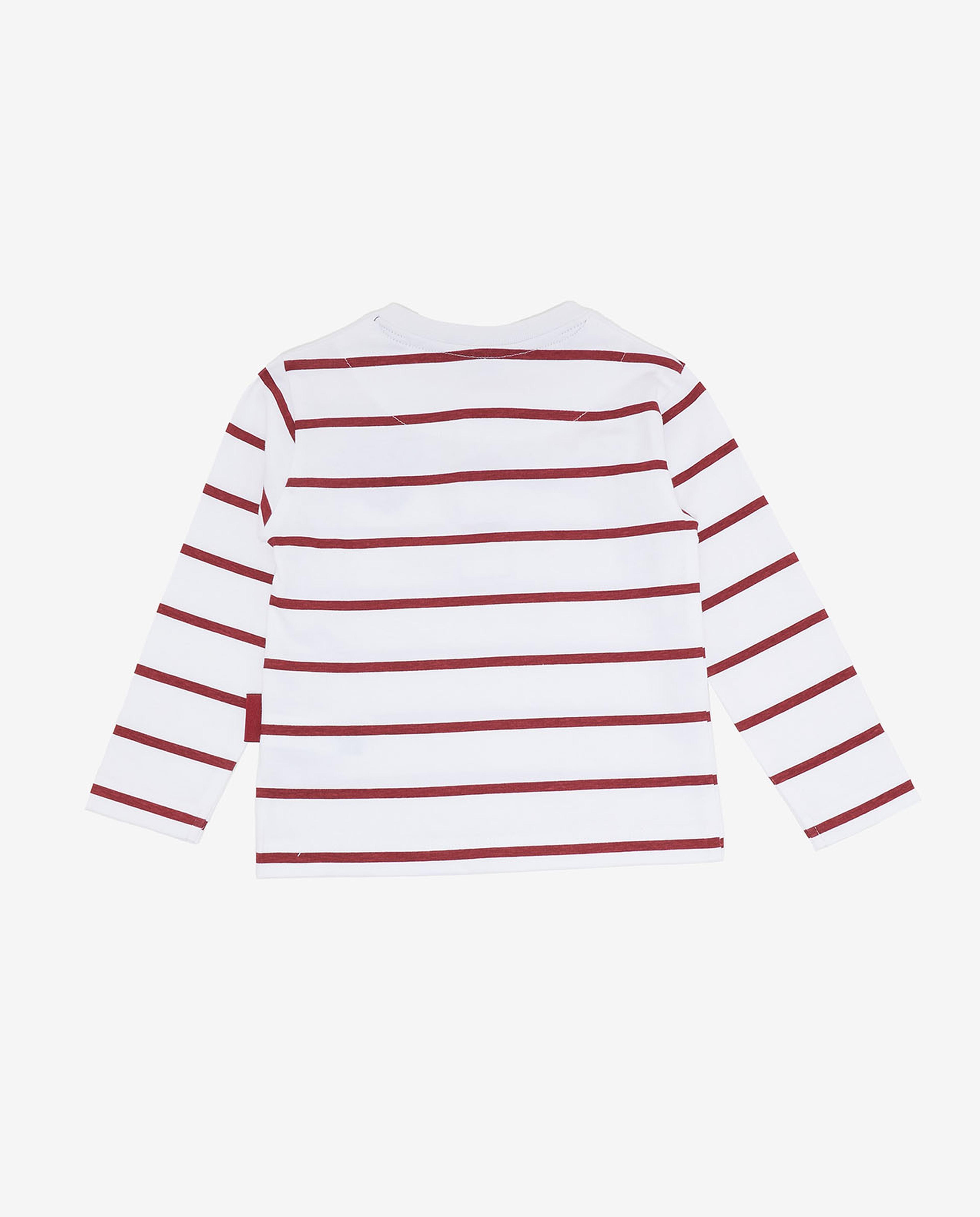 Striped Mickey Mouse Embroidered T-Shirt
