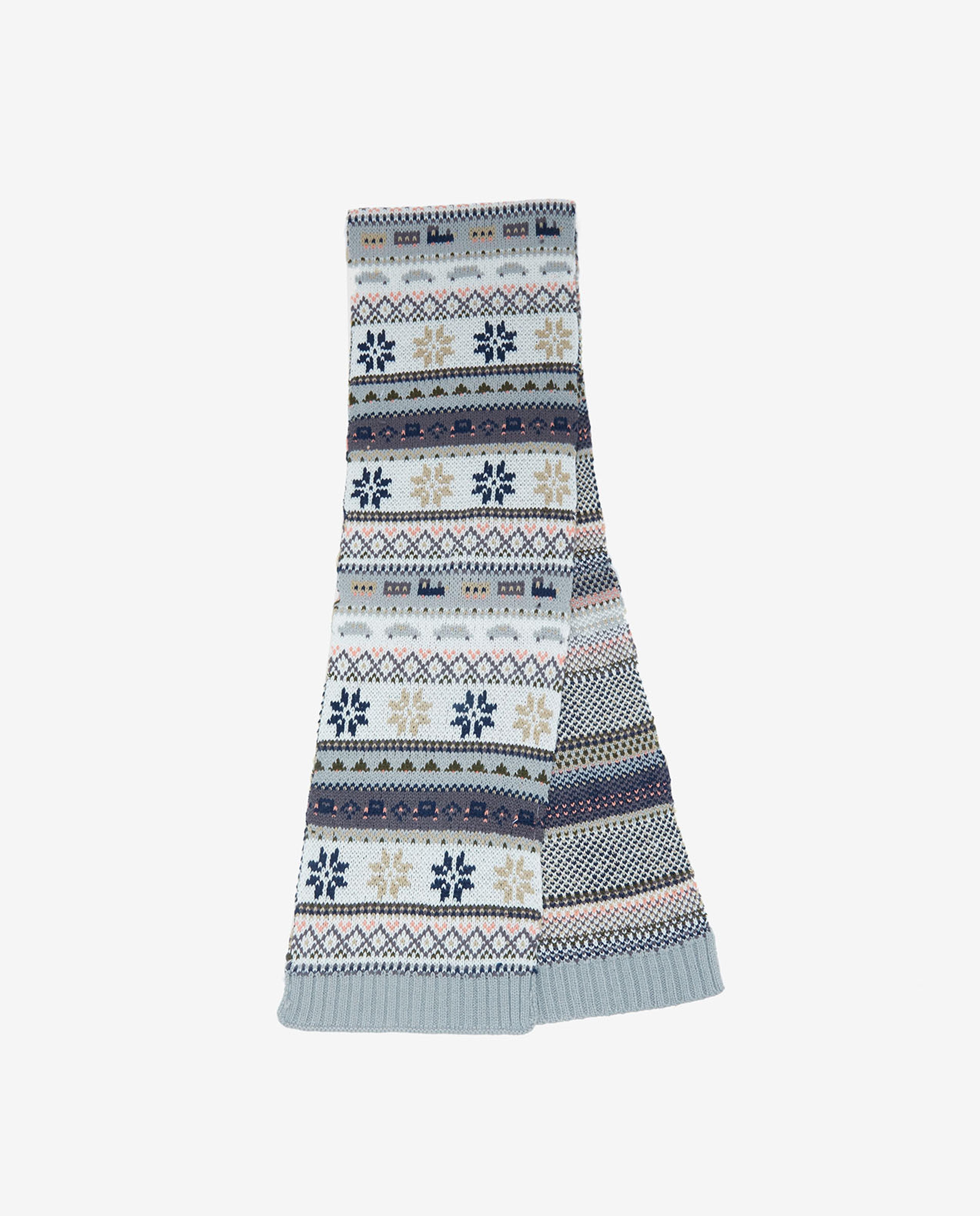 Patterned Set of Scarf, Cap and Gloves Set