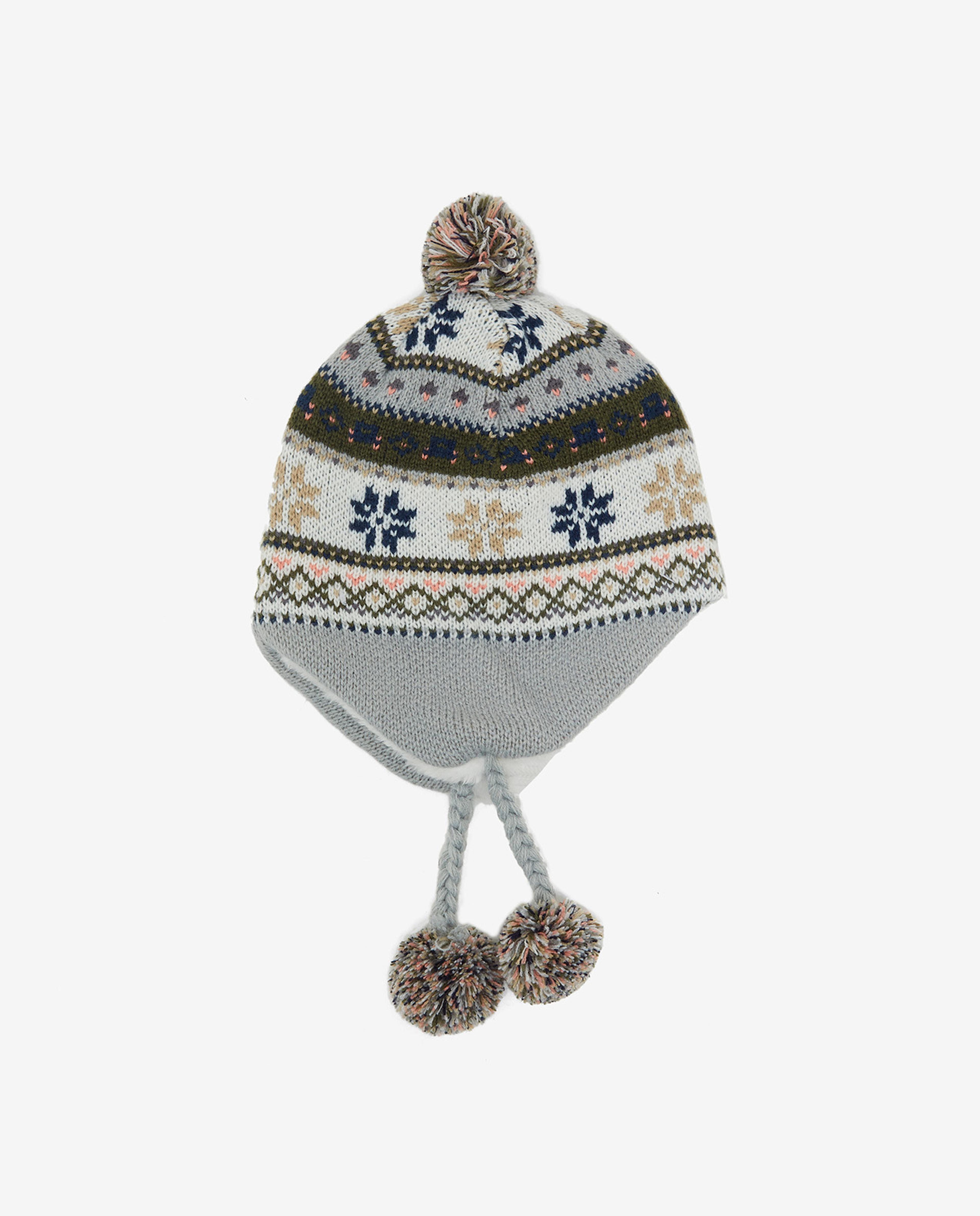 Patterned Set of Scarf, Cap and Gloves Set
