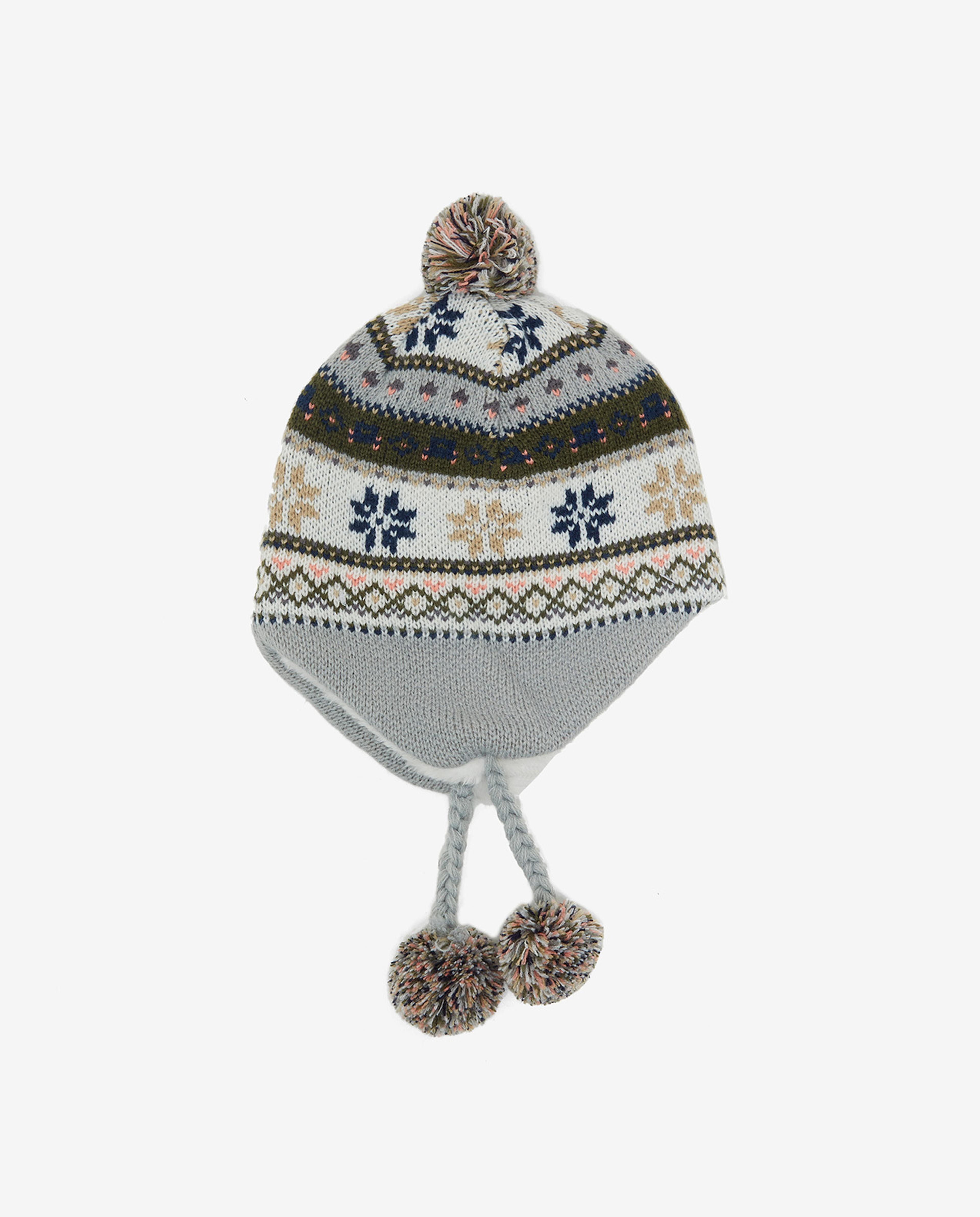 Patterned Set of Scarf, Cap and Gloves Set