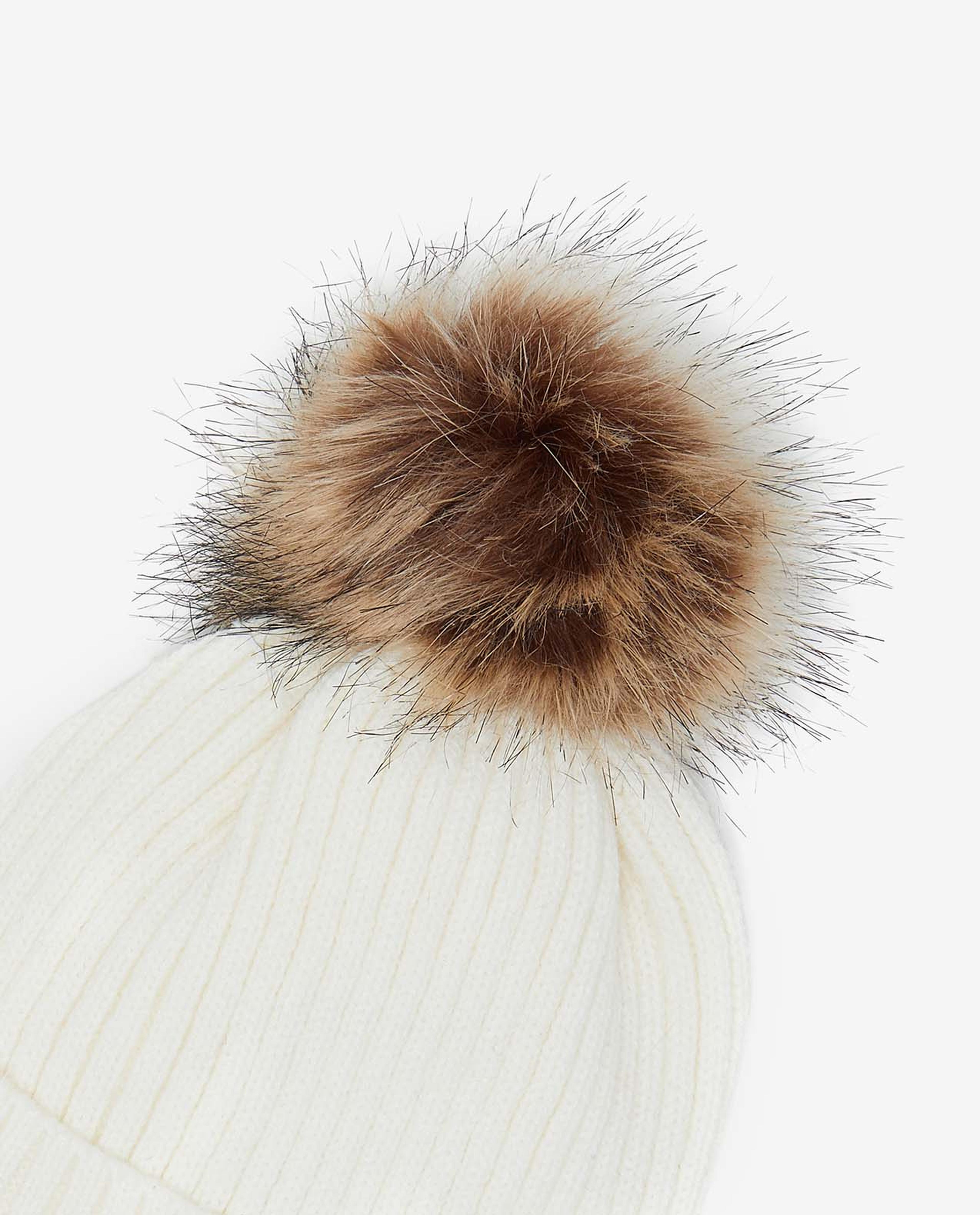 Embroidered Pom-Pom Beanie Cap