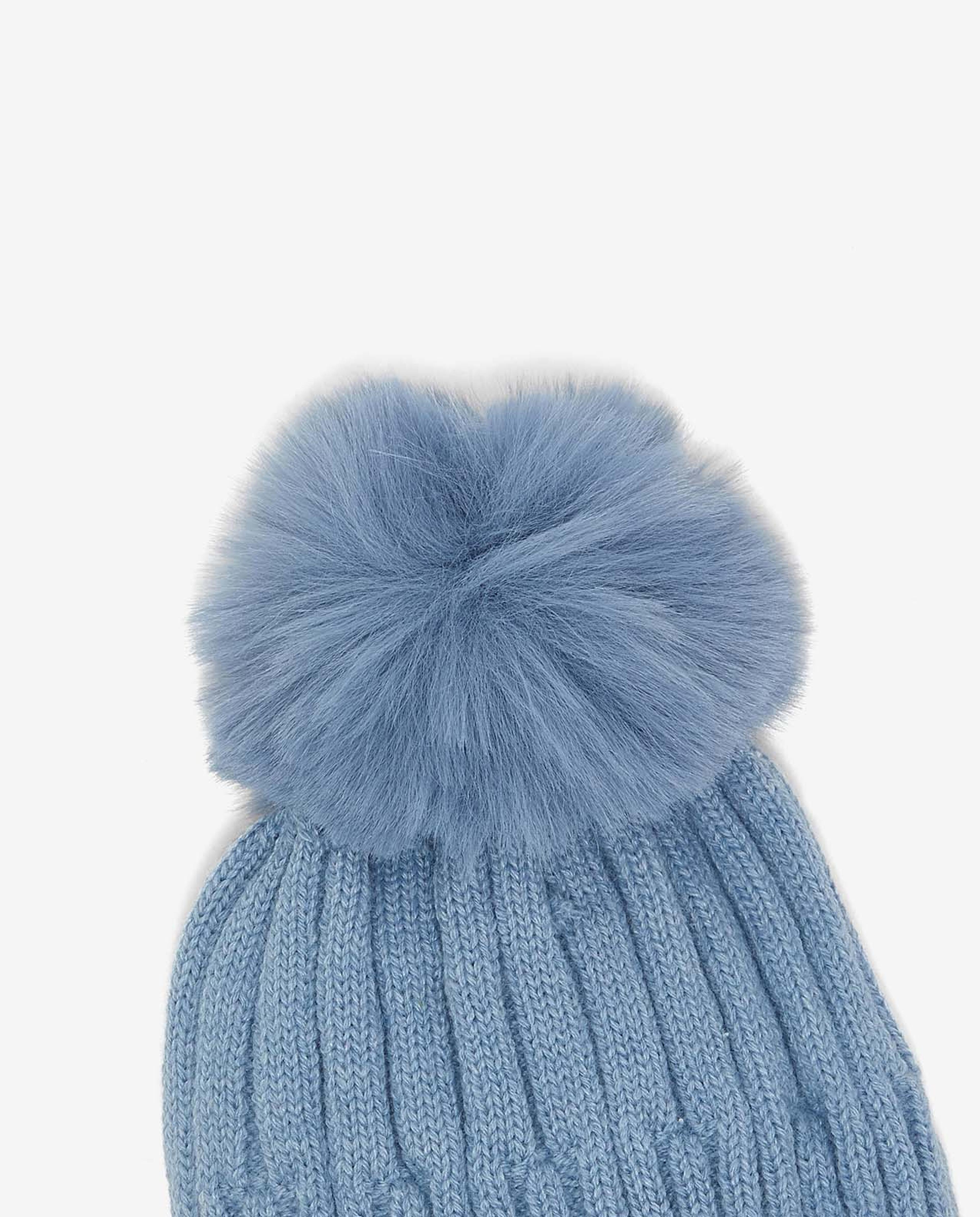 Solid Knitted Pom-Pom Beanie Cap