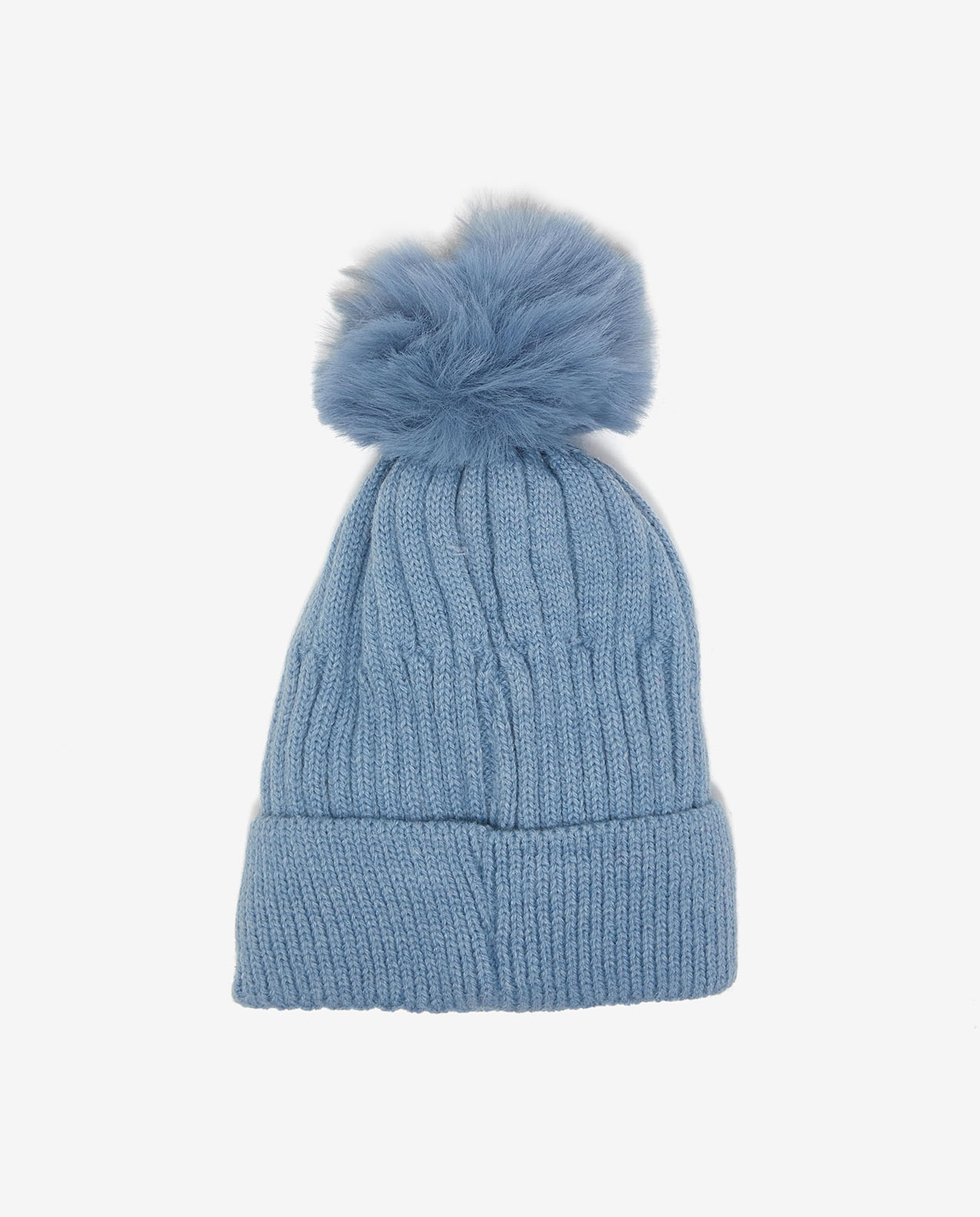 Solid Knitted Pom-Pom Beanie Cap