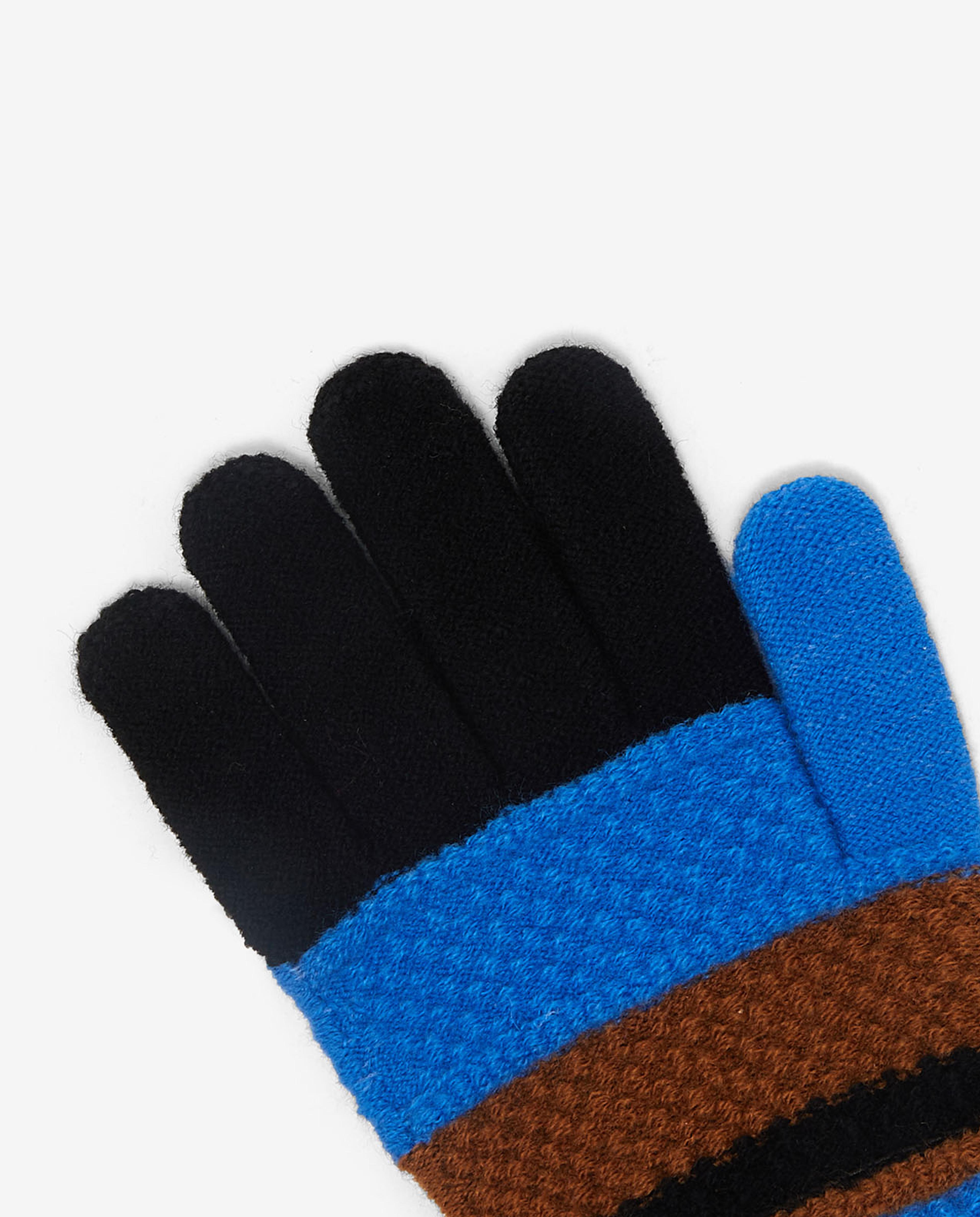 Striped Knitted Solid Gloves