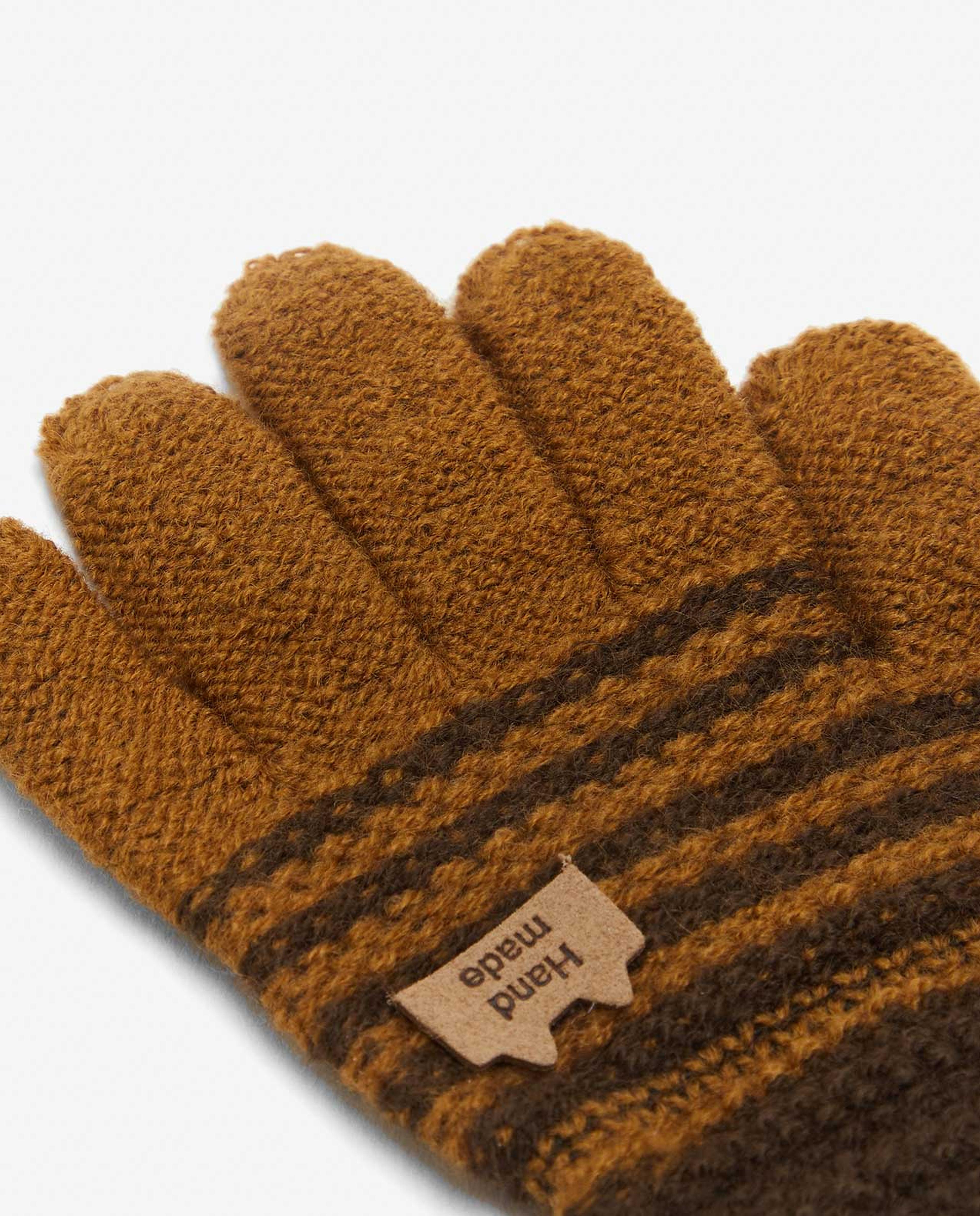 Striped Knitted Gloves