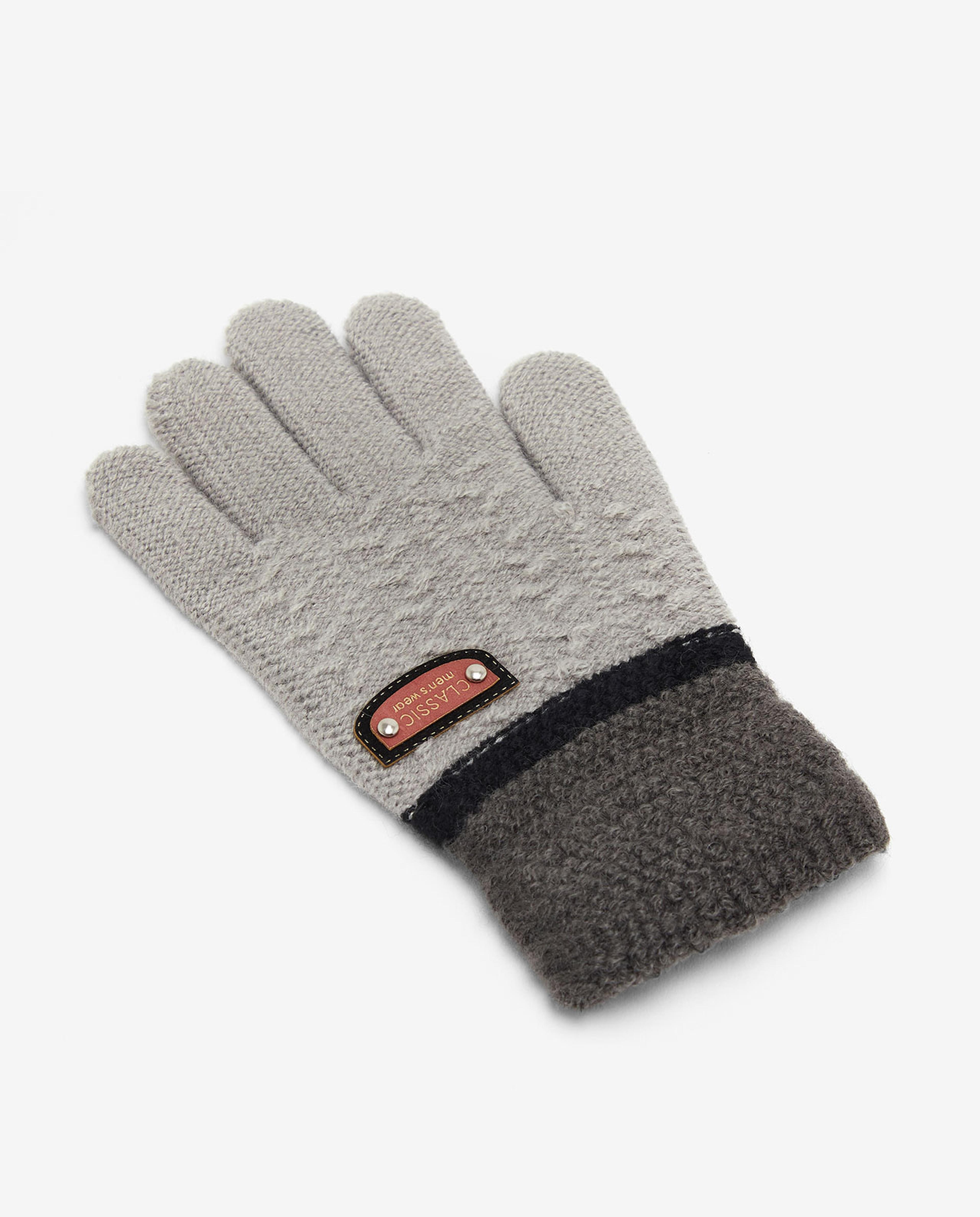 Color Block Knitted Gloves