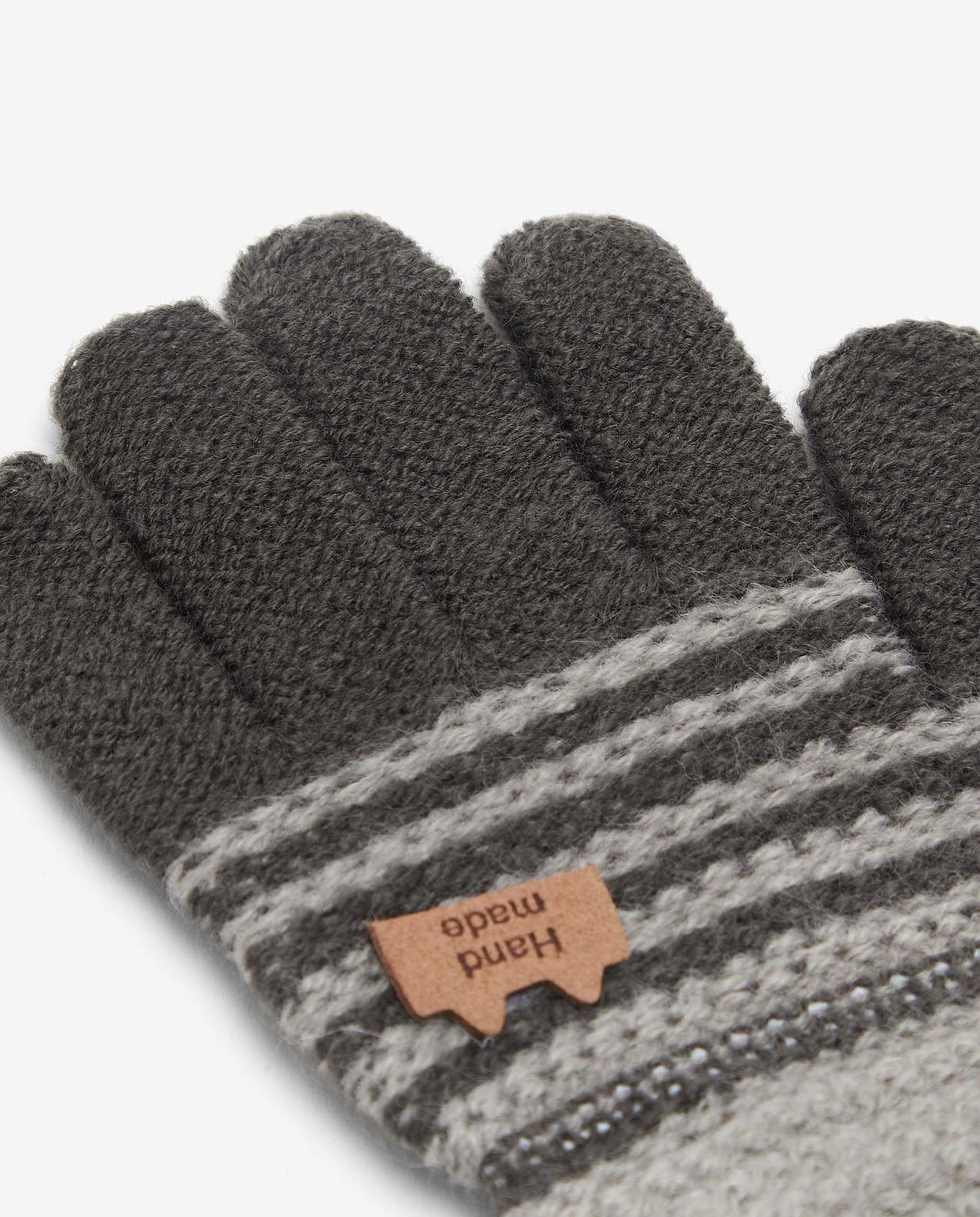 Striped Knitted Gloves