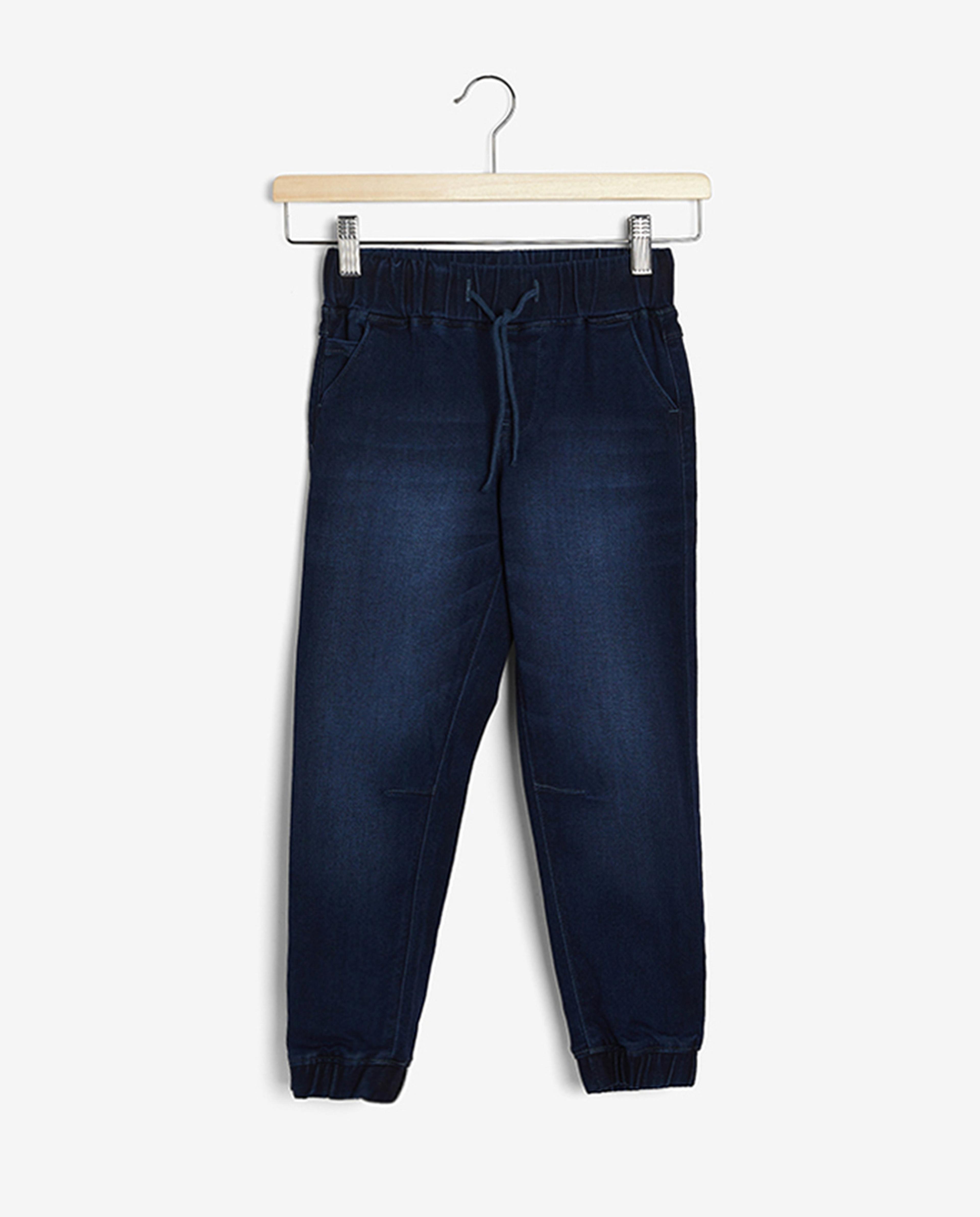 Washed Denim Joggers
