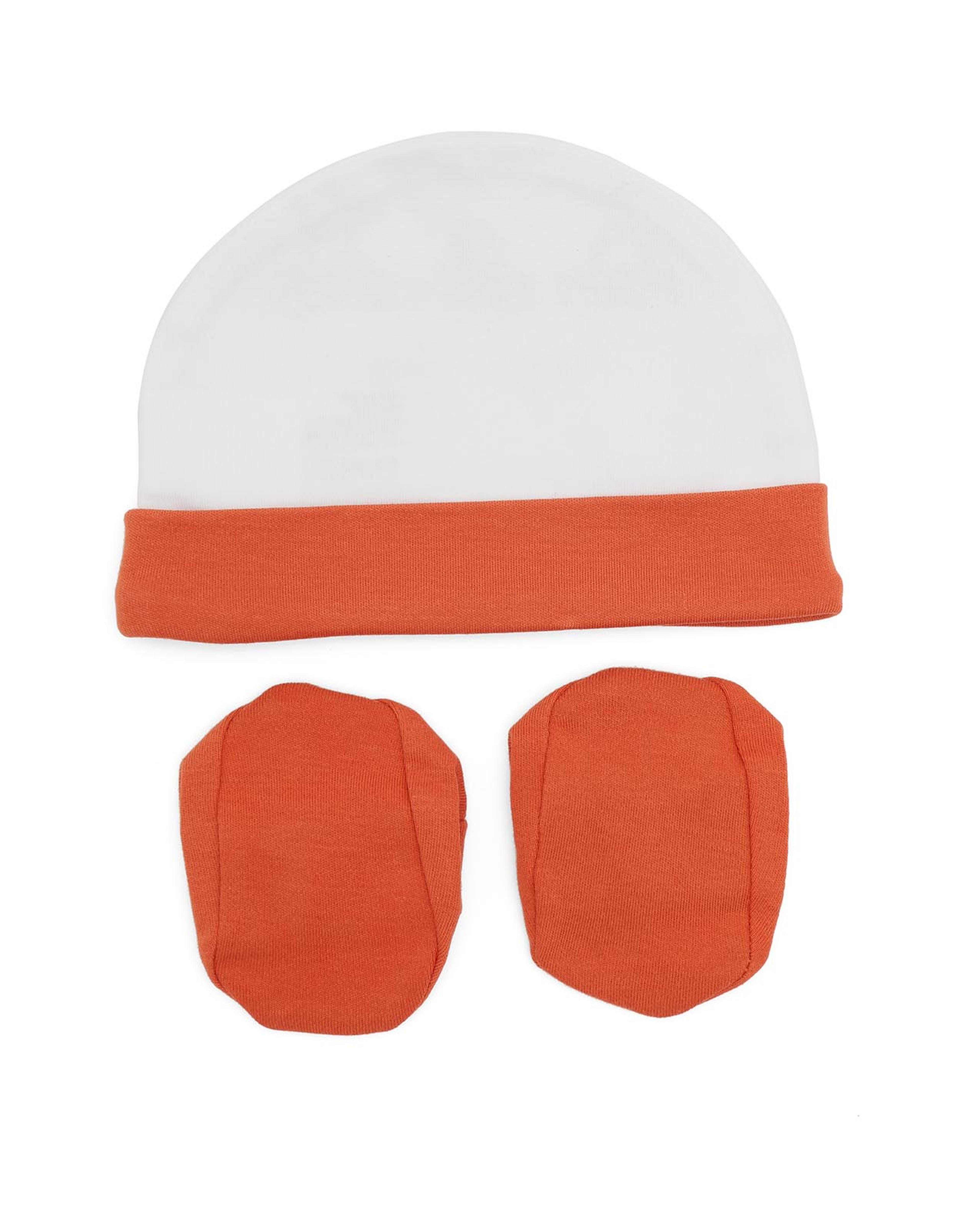 Printed Cap and Booties Set