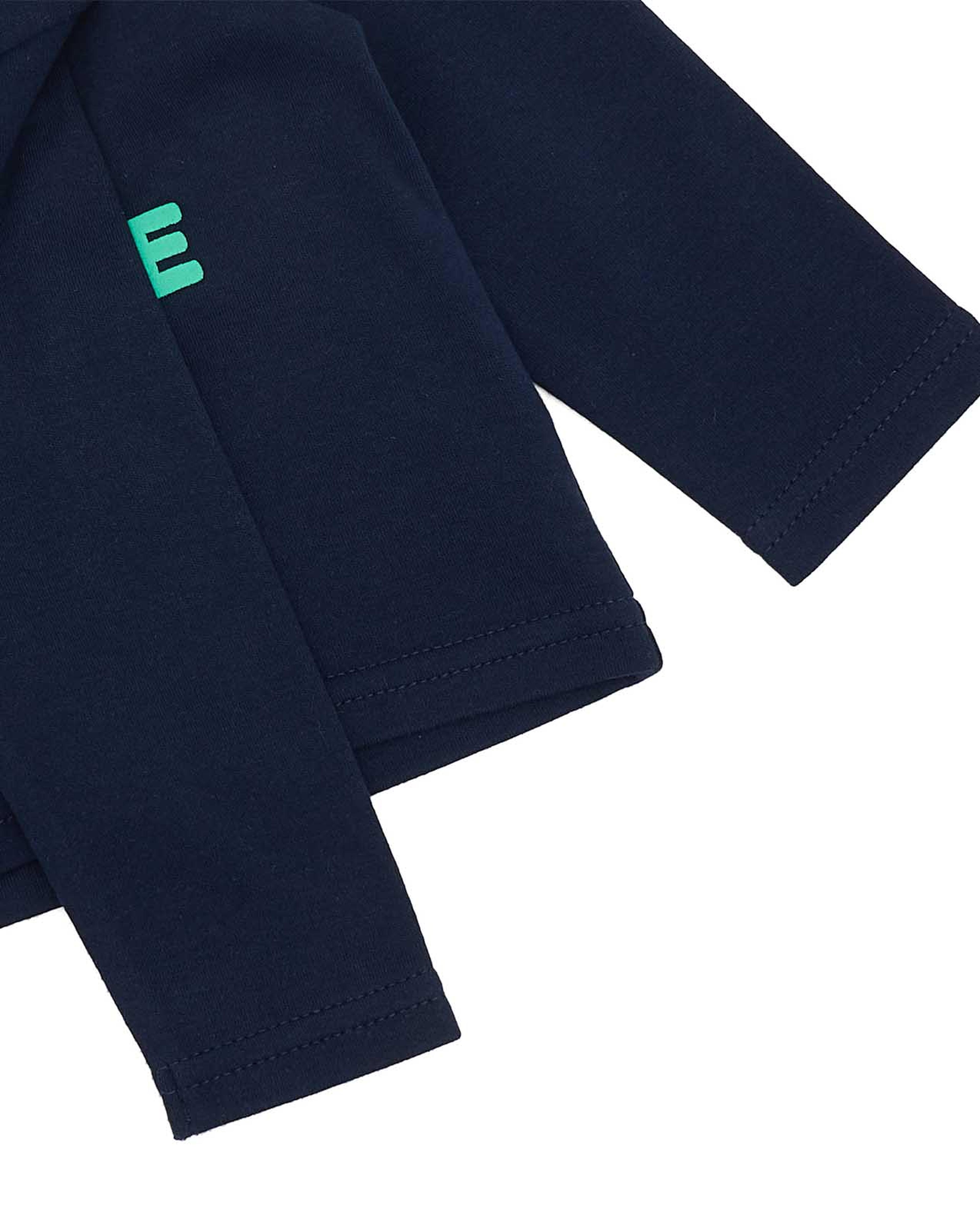 Printed T-Shirt with Crew Neck and Long Sleeves