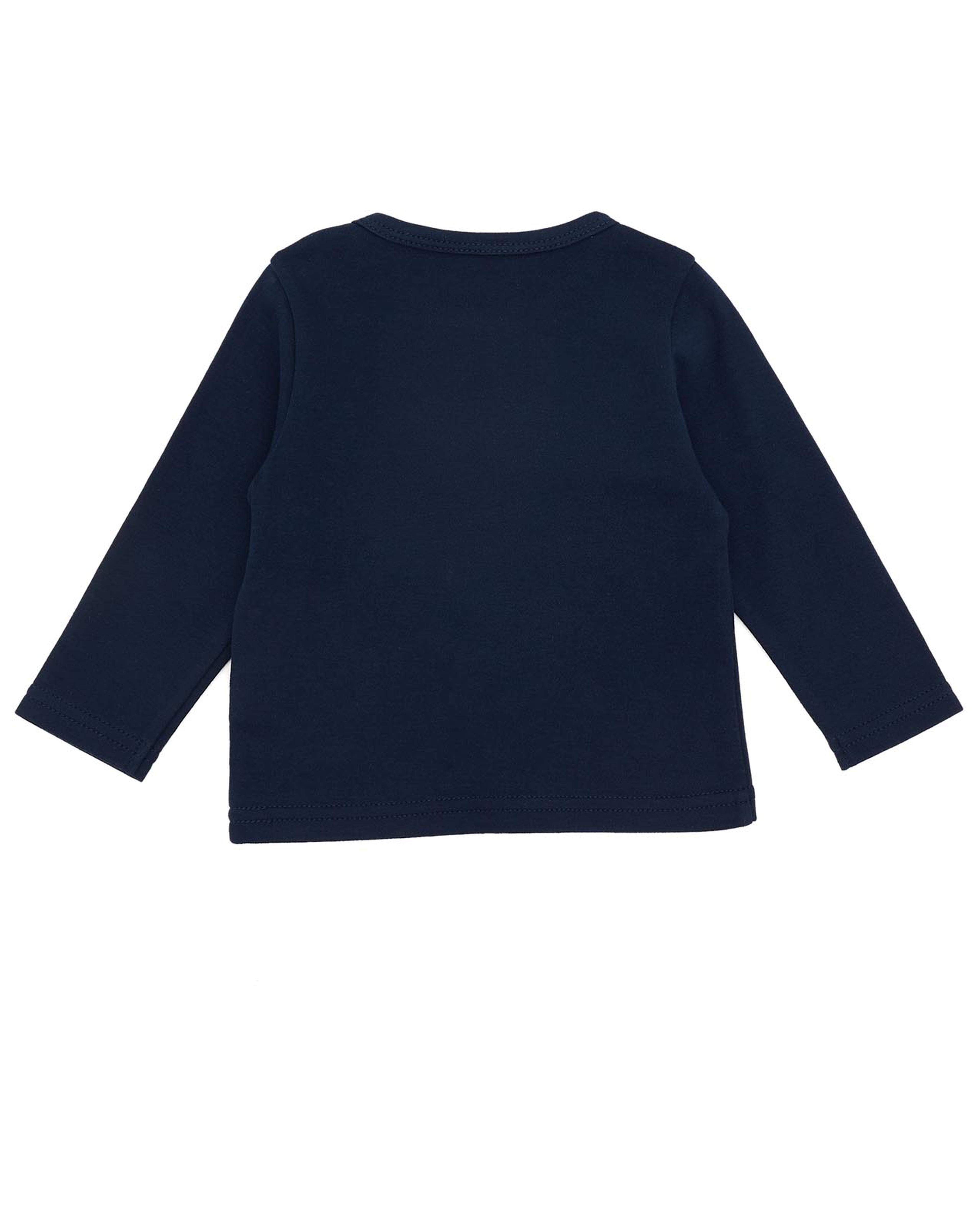 Printed T-Shirt with Crew Neck and Long Sleeves