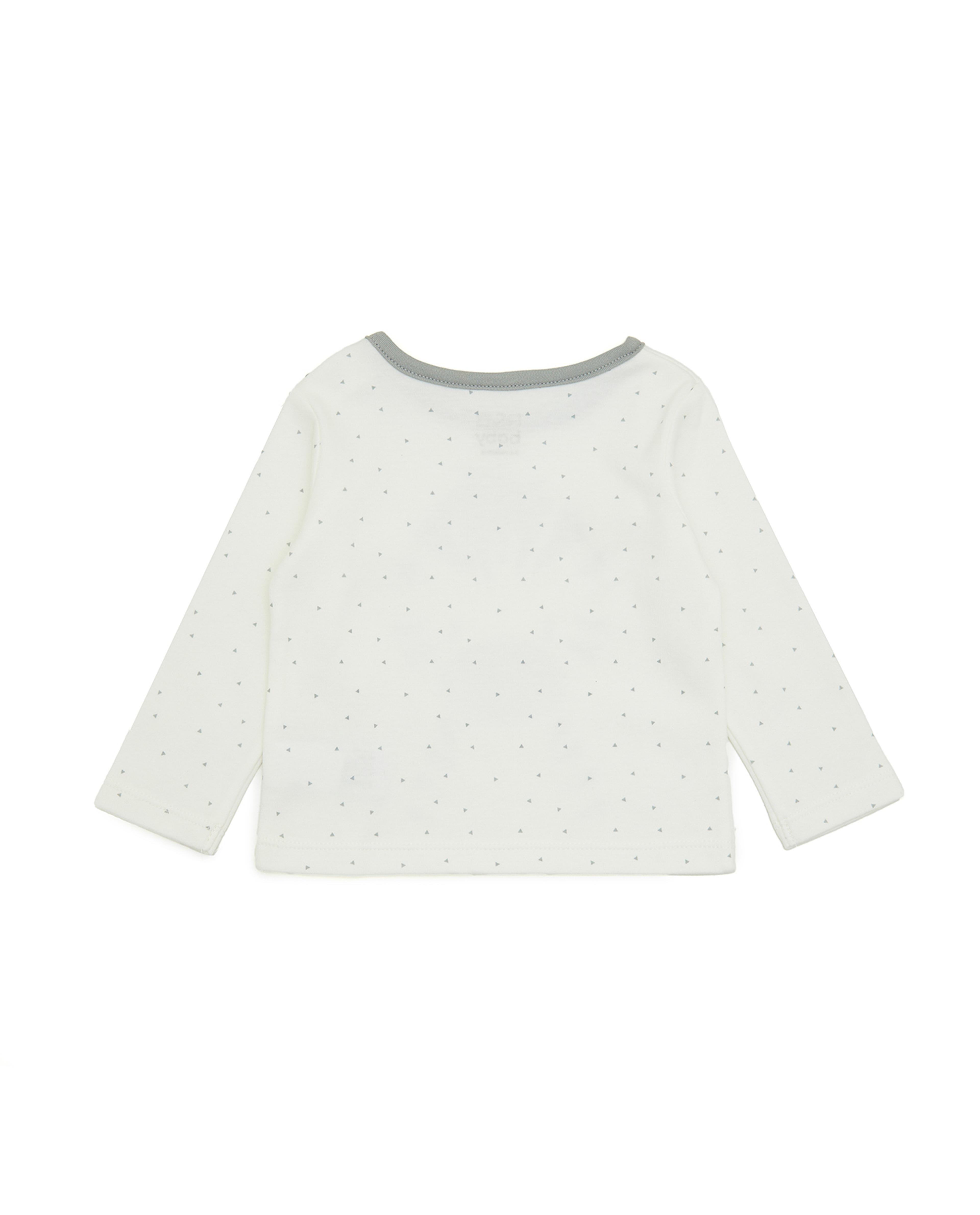 Printed T-Shirt with Crew Neck and Long Sleeves