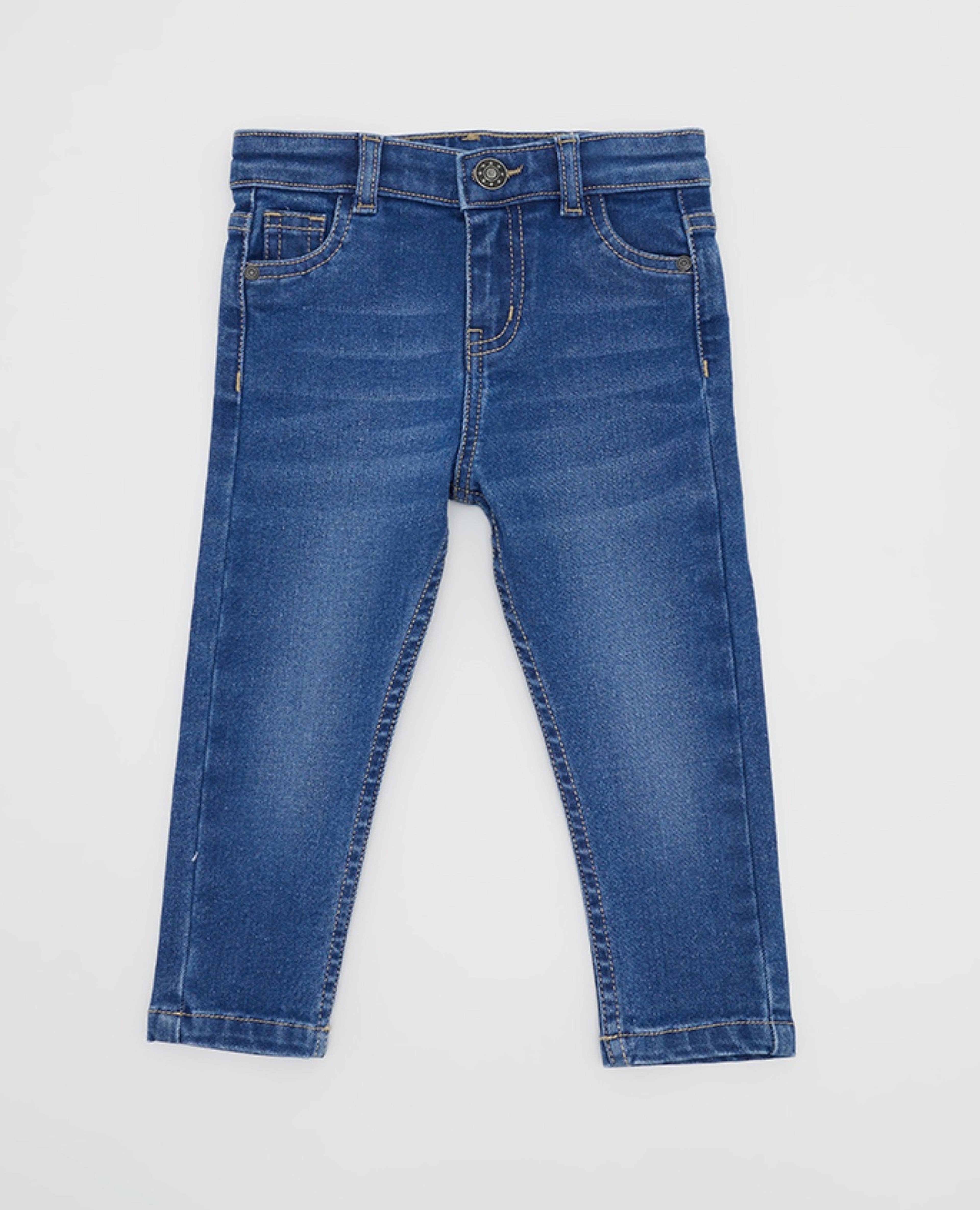 R&B Kids - Solid 5 Pocket Jeans with Button Closure