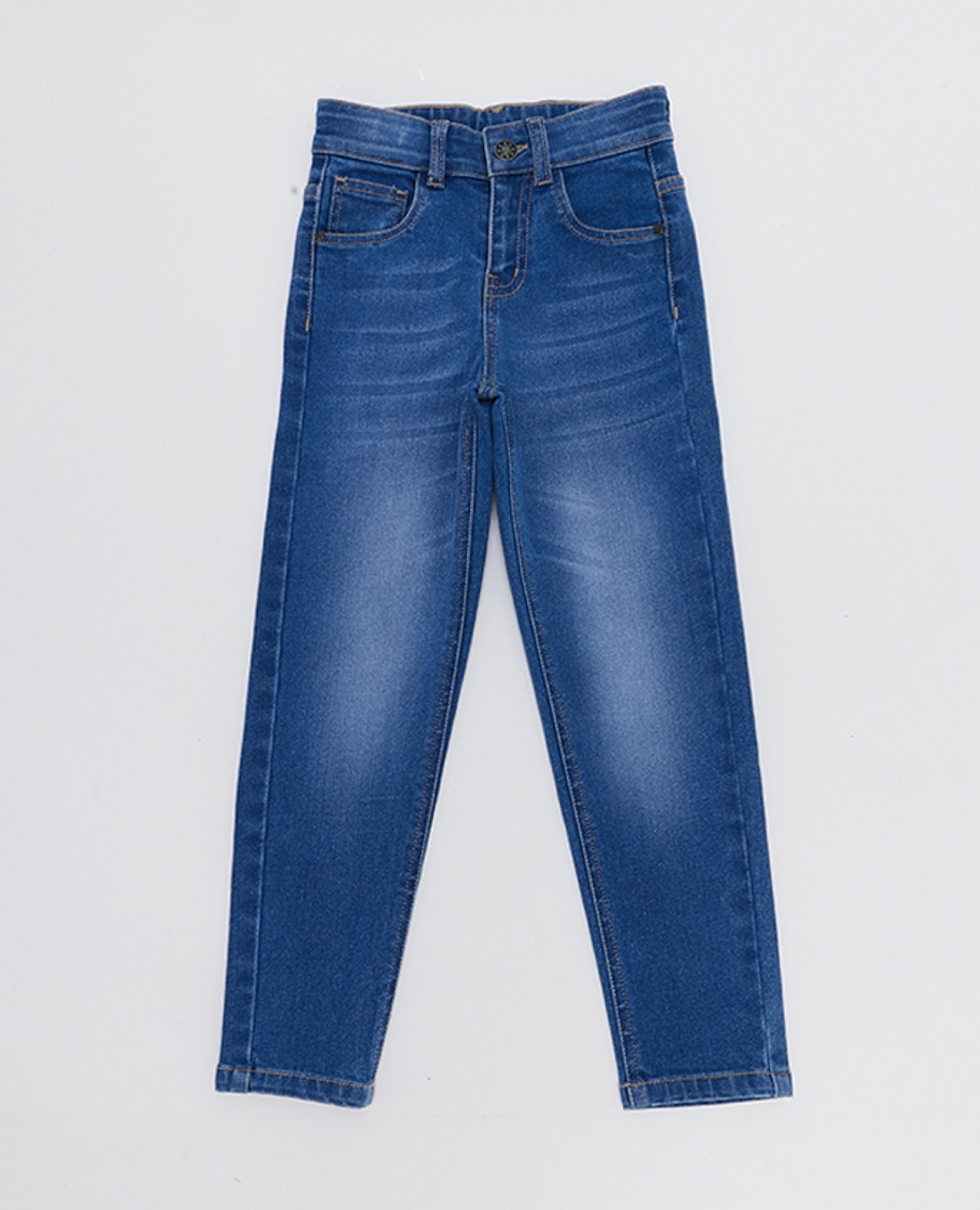 R&B Kids - Light-Wash Jeans with Button Closure