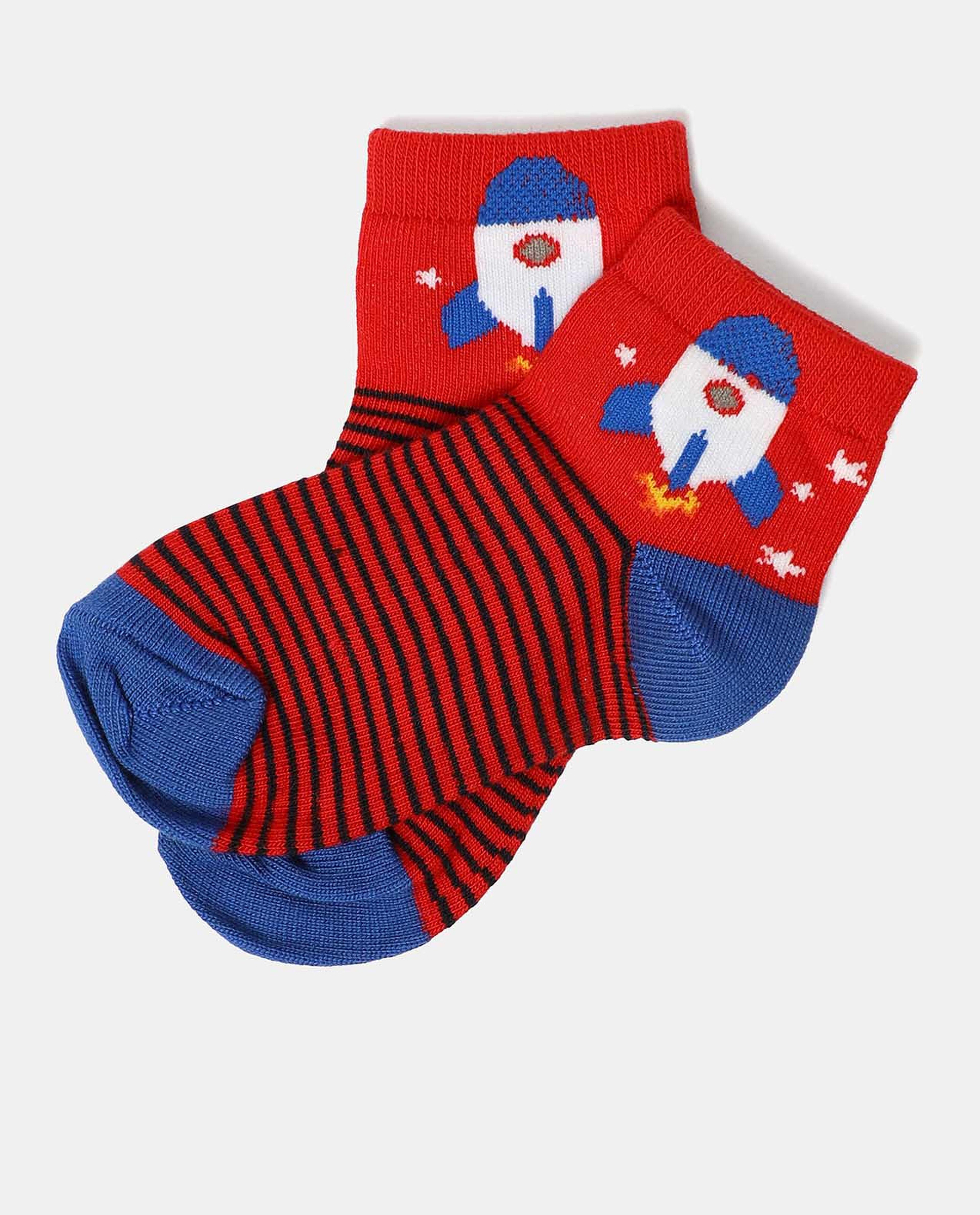 Set of 3 Printed Ankle-Length Socks